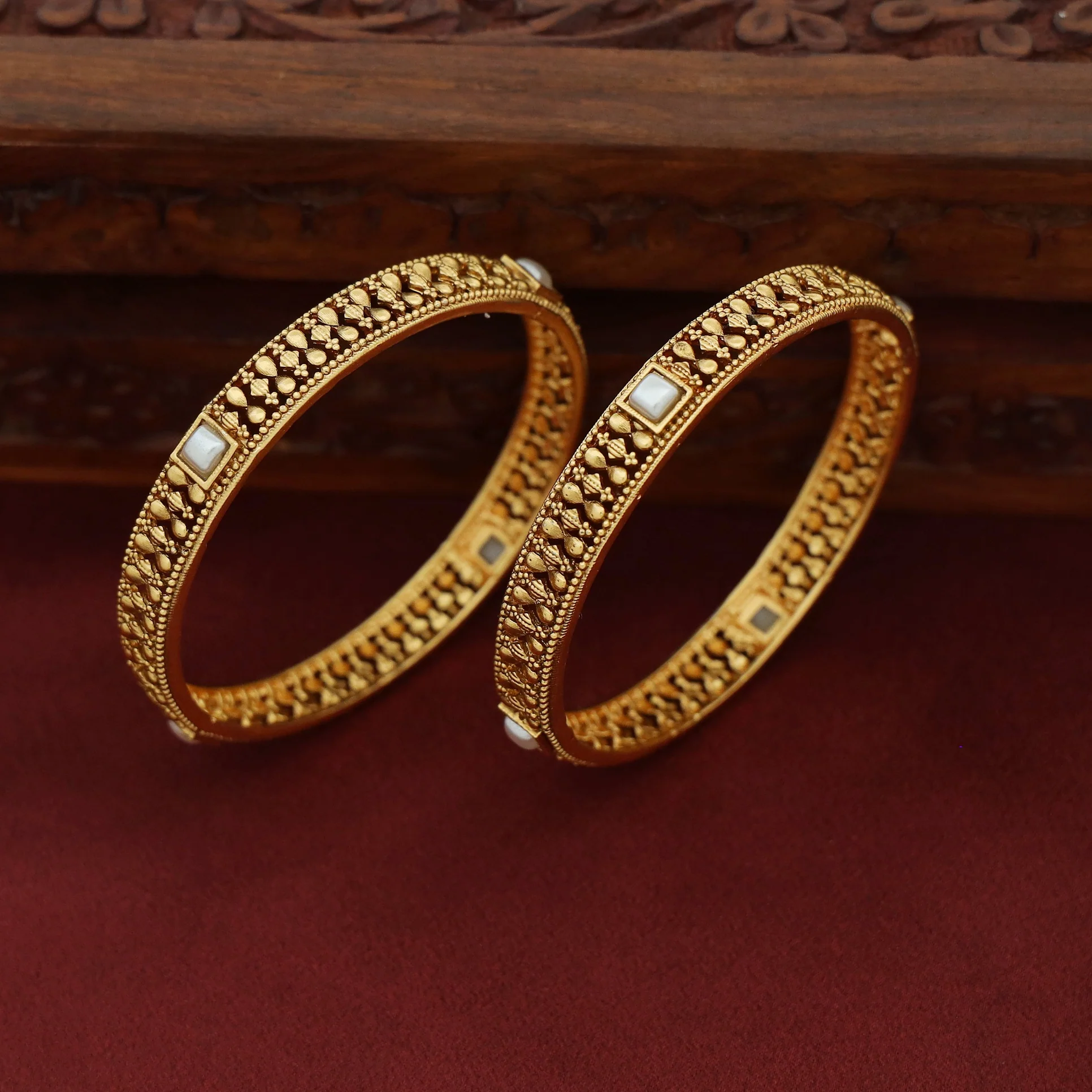 Kanchana Square Bangle (Set Of 2) - Image 7