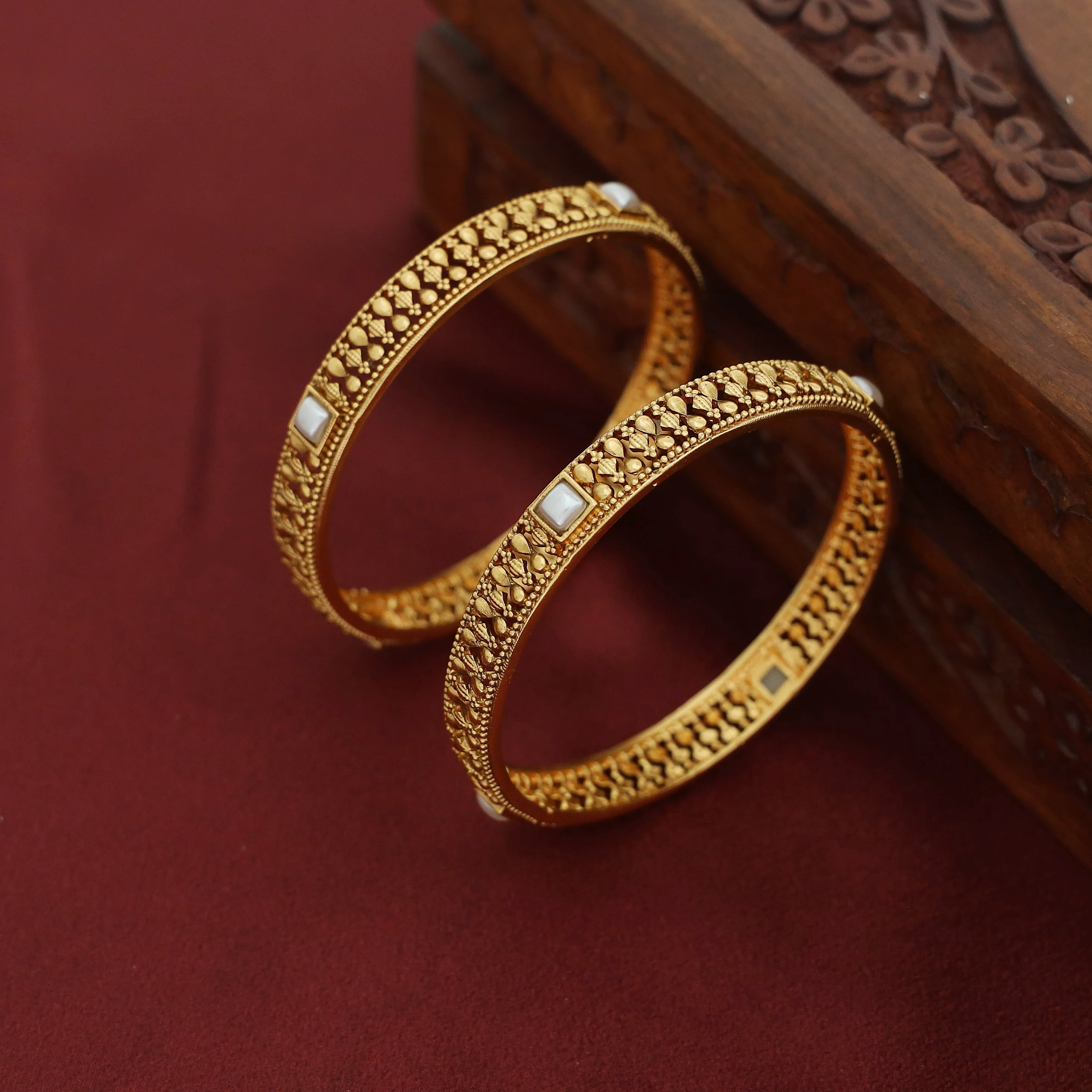 Kanchana Square Bangle (Set Of 2) - Image 8