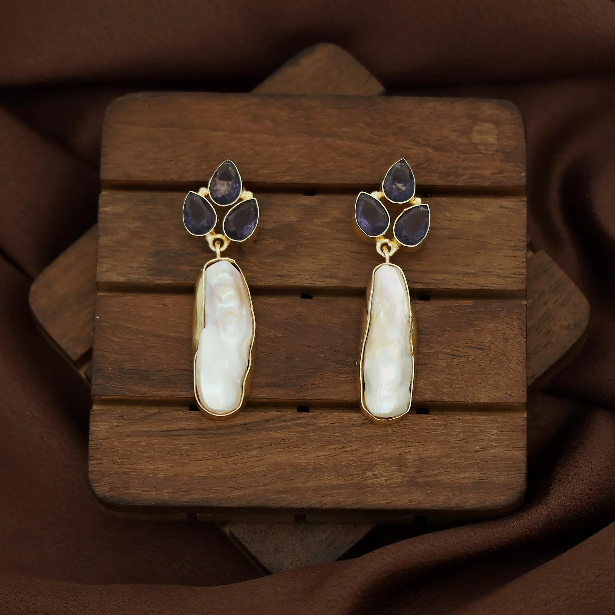 Kaniya Real Baroque Tri Glossy Earring - Image 3
