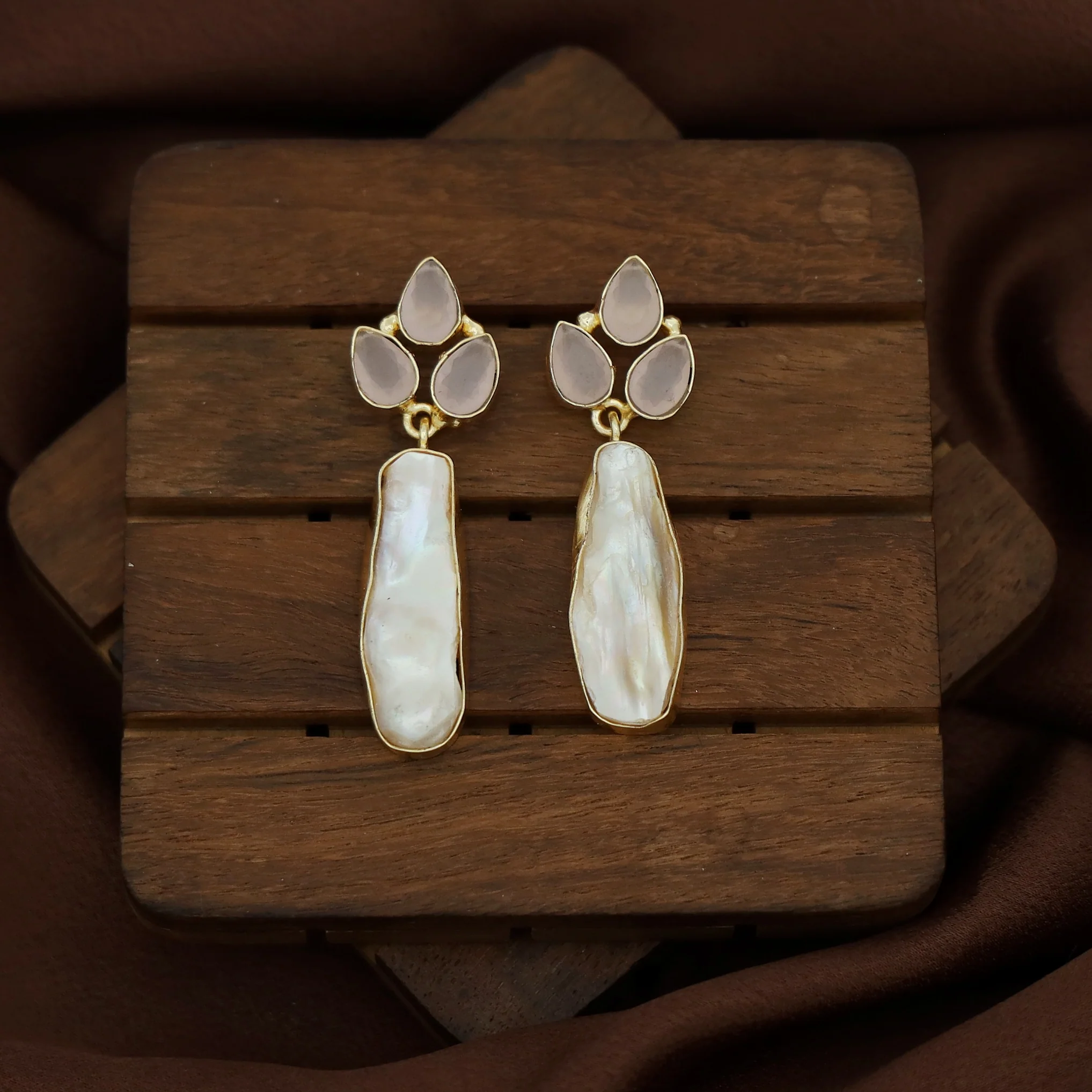Kaniya Real Baroque Tri Glossy Earring - Image 4