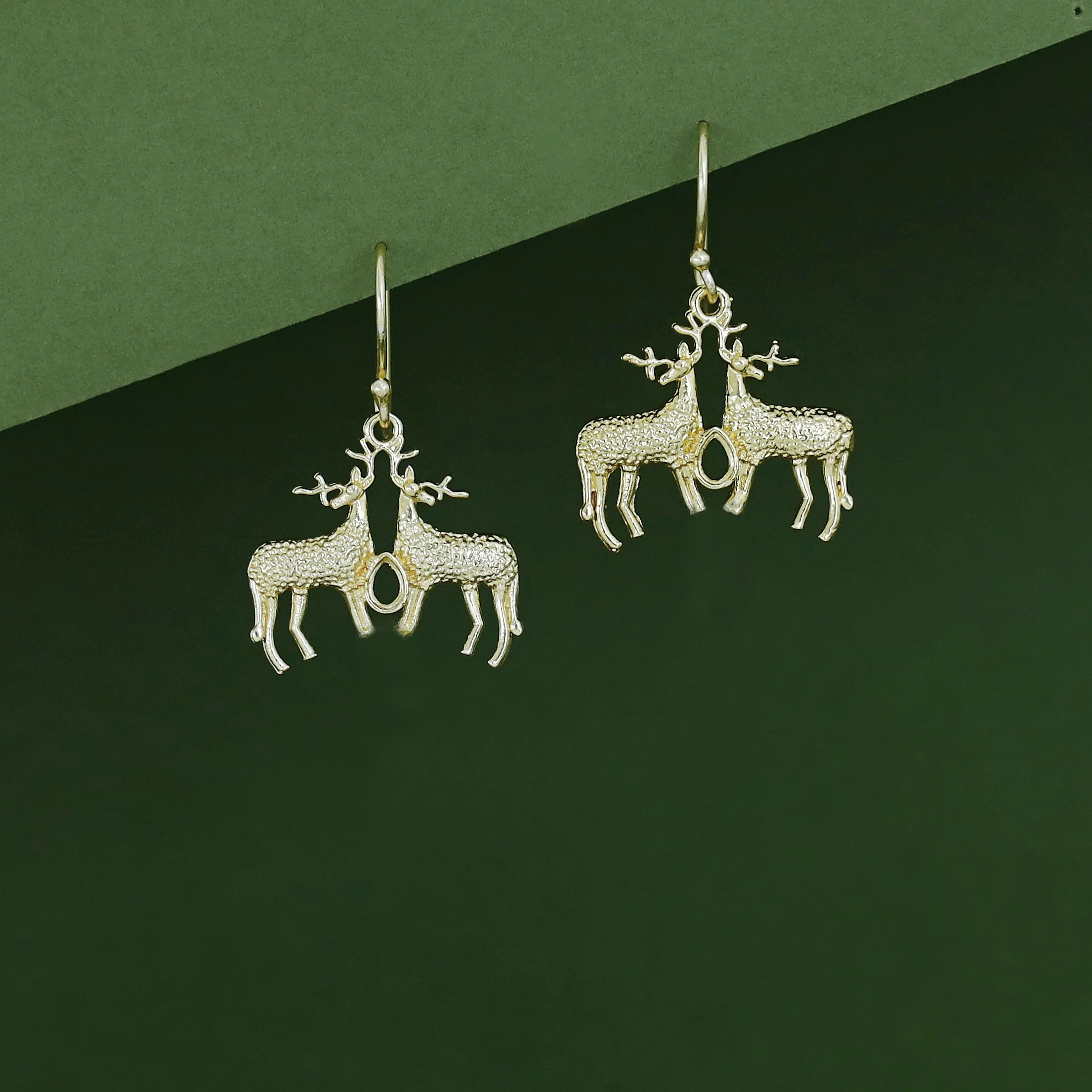 Keesha Golden Dual Deer Drop - Image 3