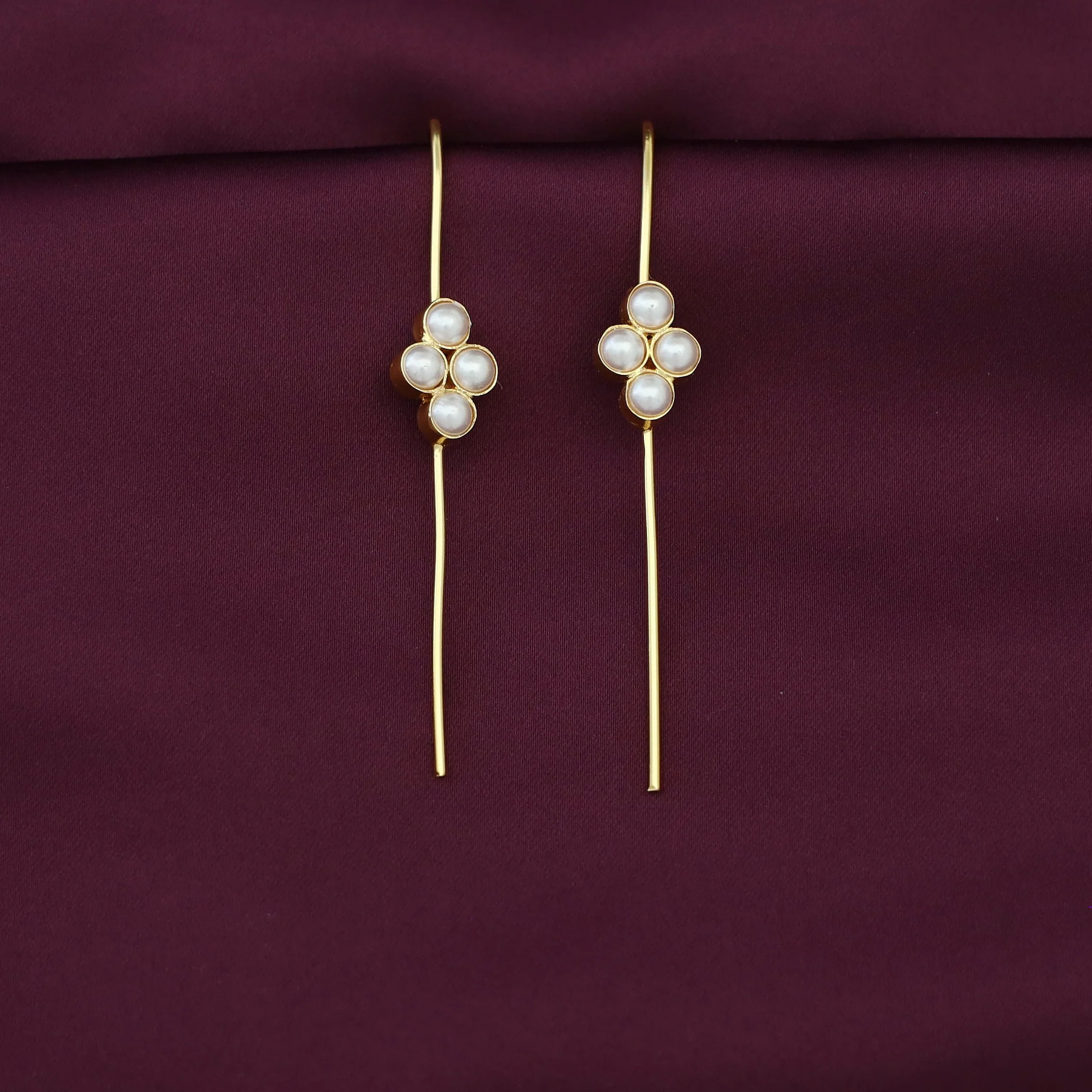 Kiana Golden 4 Pearl Ear - Cuff (Set Of 2) - Image 3