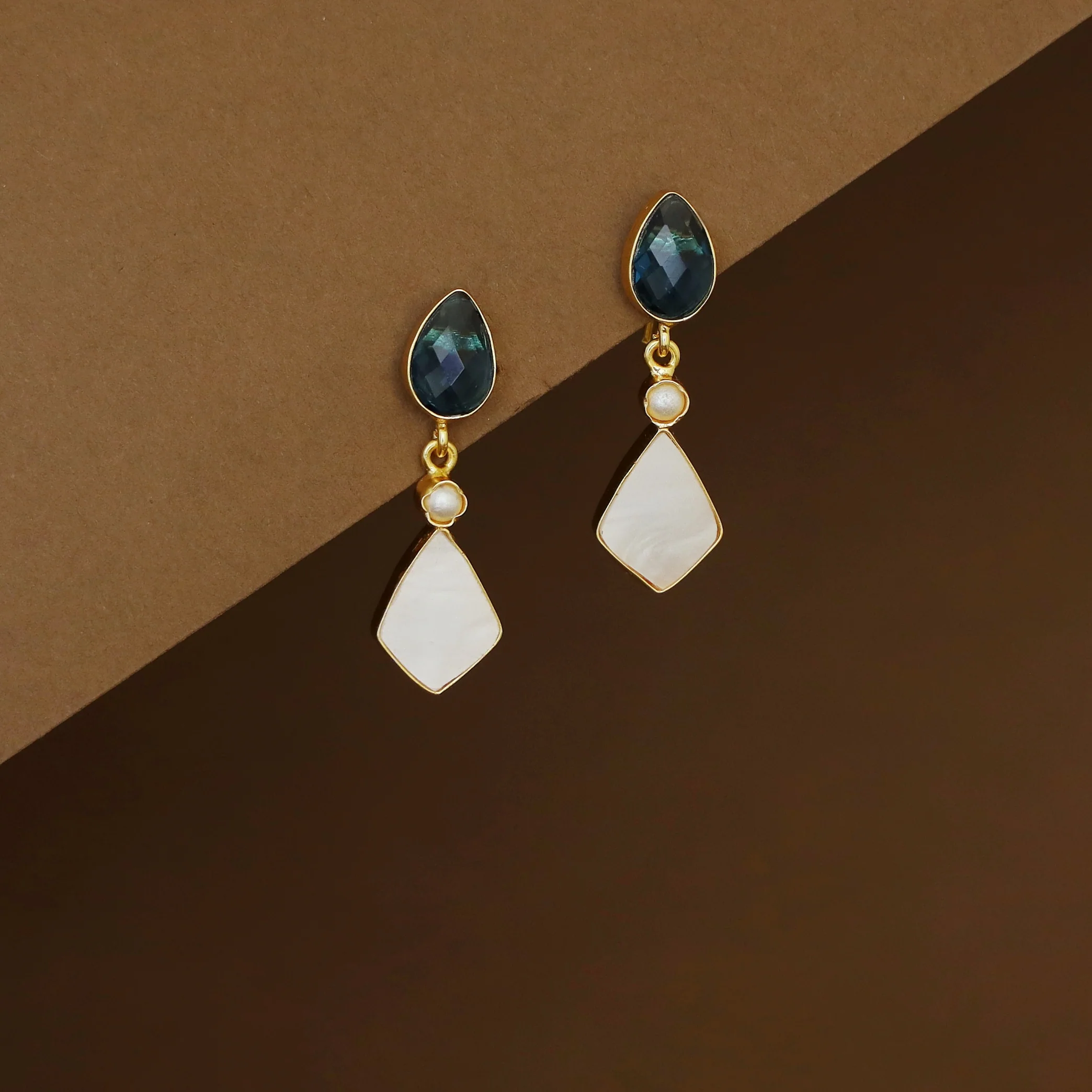 Kiana MOP Glossy Drop Pearl Earring - Image 3