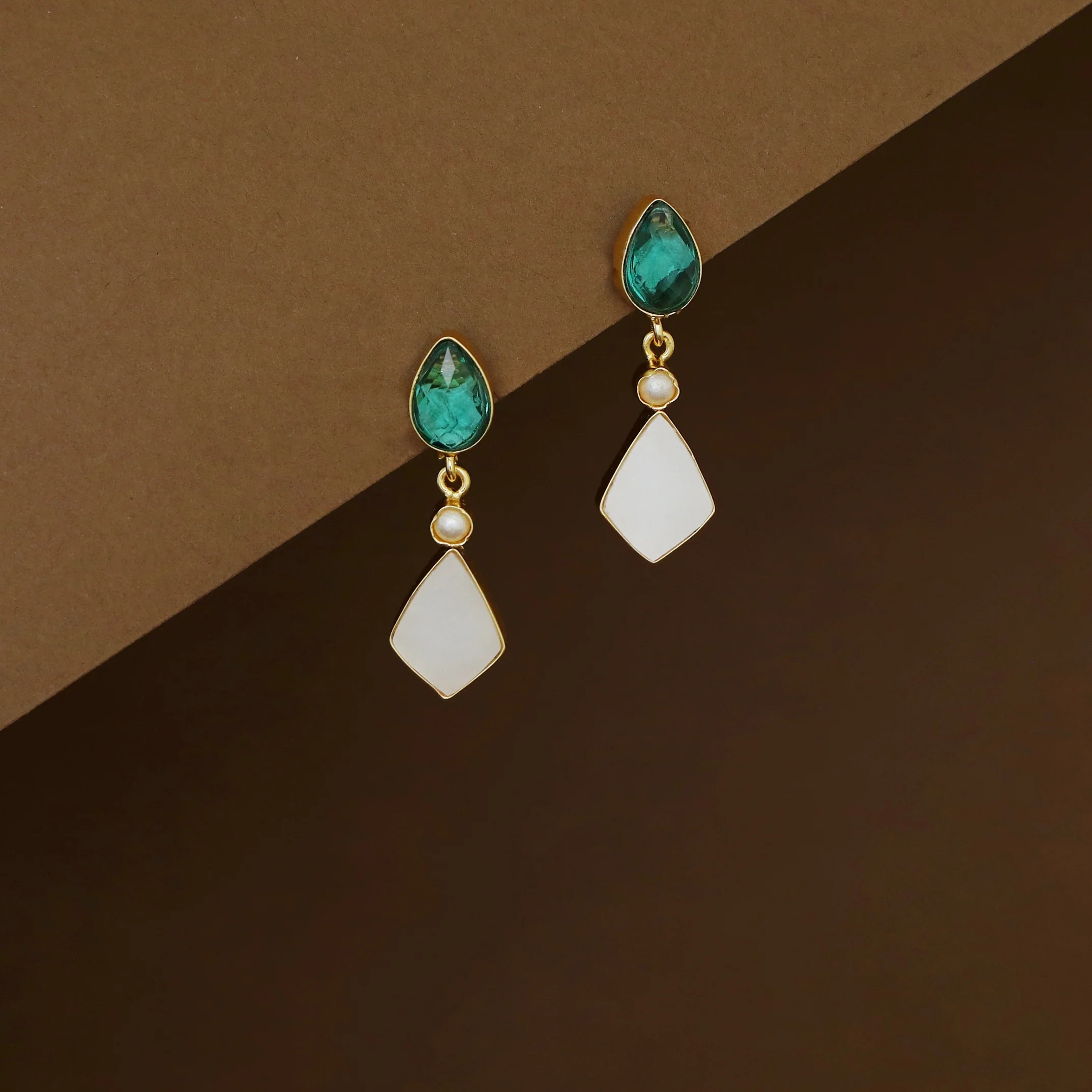 Kiana MOP Glossy Drop Pearl Earring - Image 6