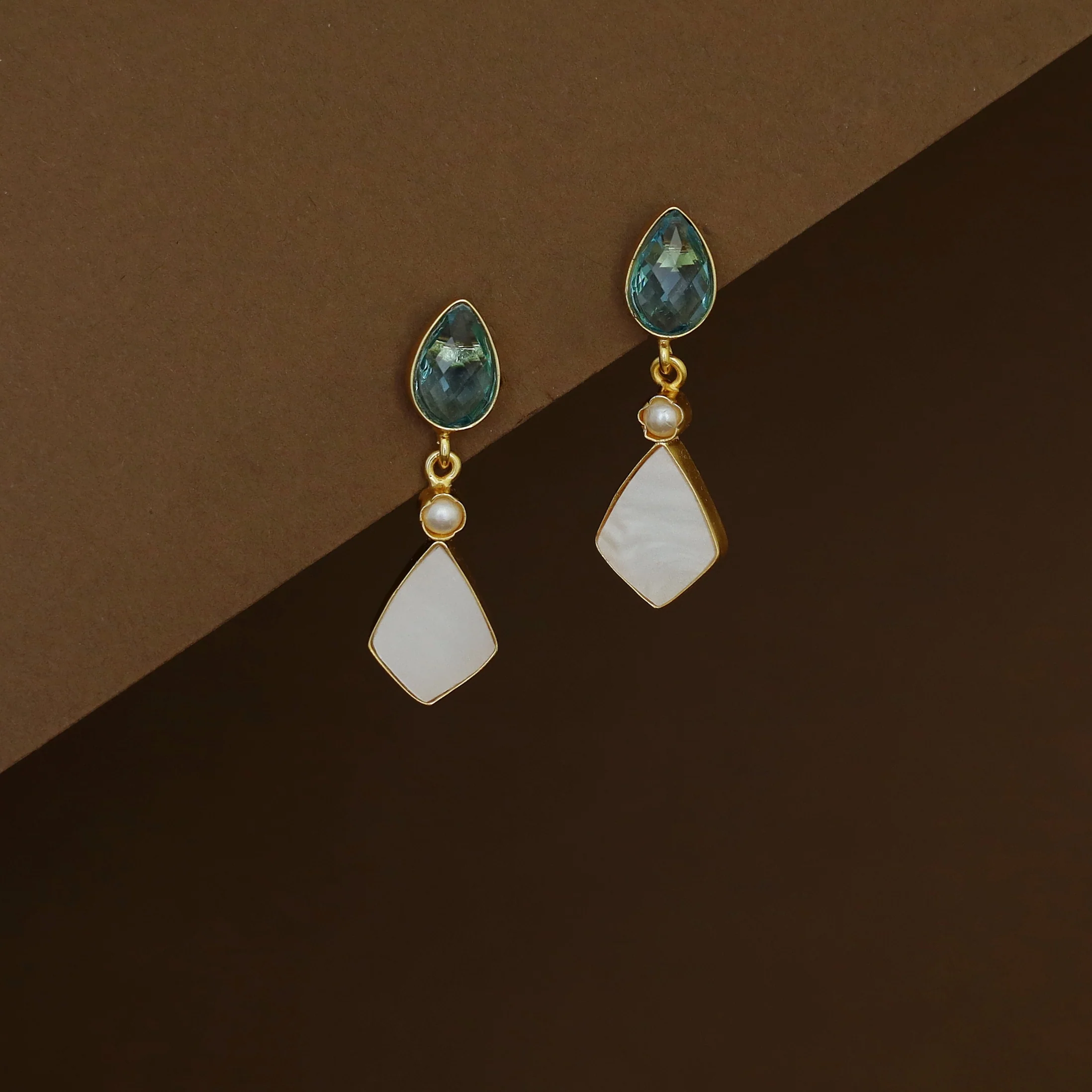 Kiana MOP Glossy Drop Pearl Earring - Image 8