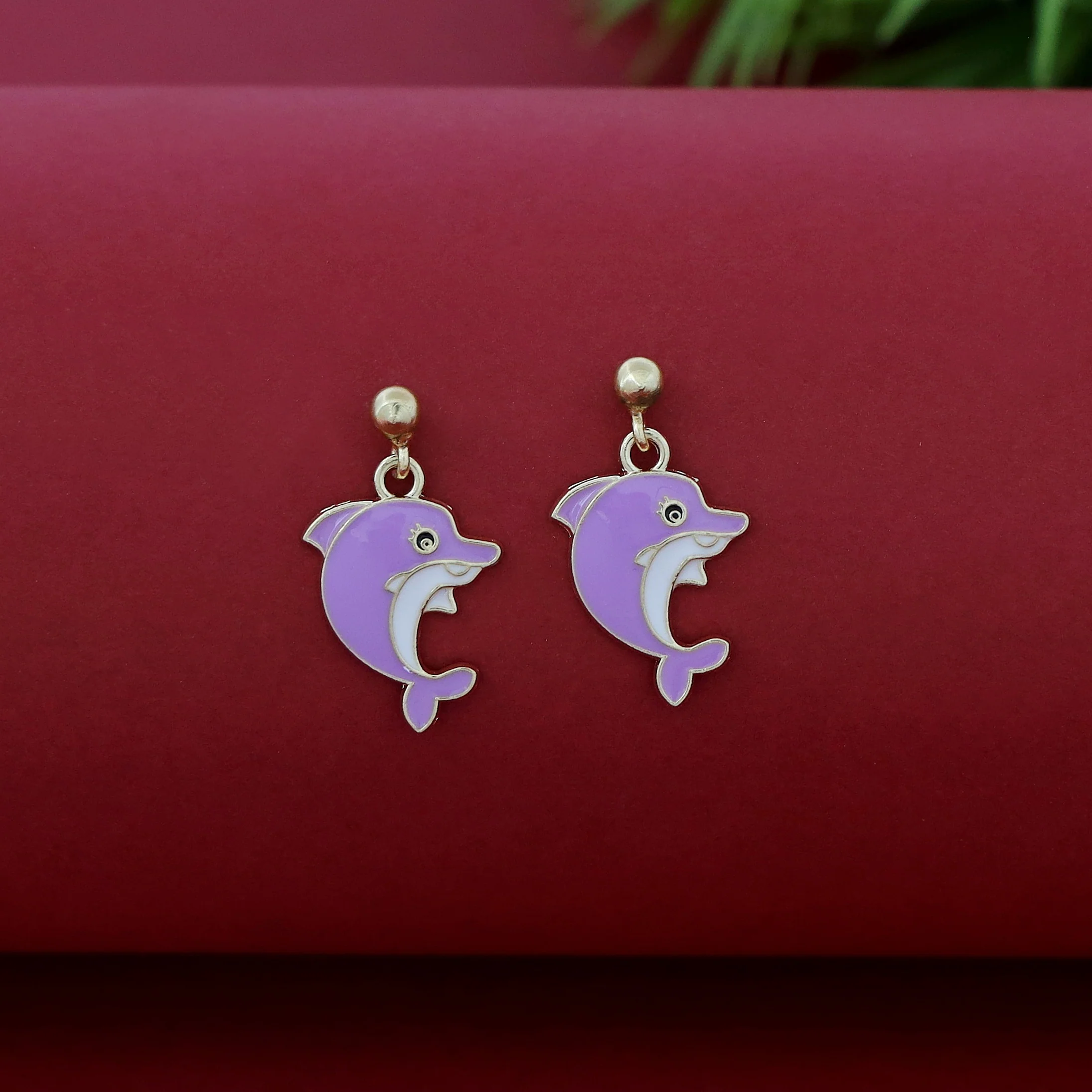 Kids Charm Tiny Dolphin Earring - Image 3