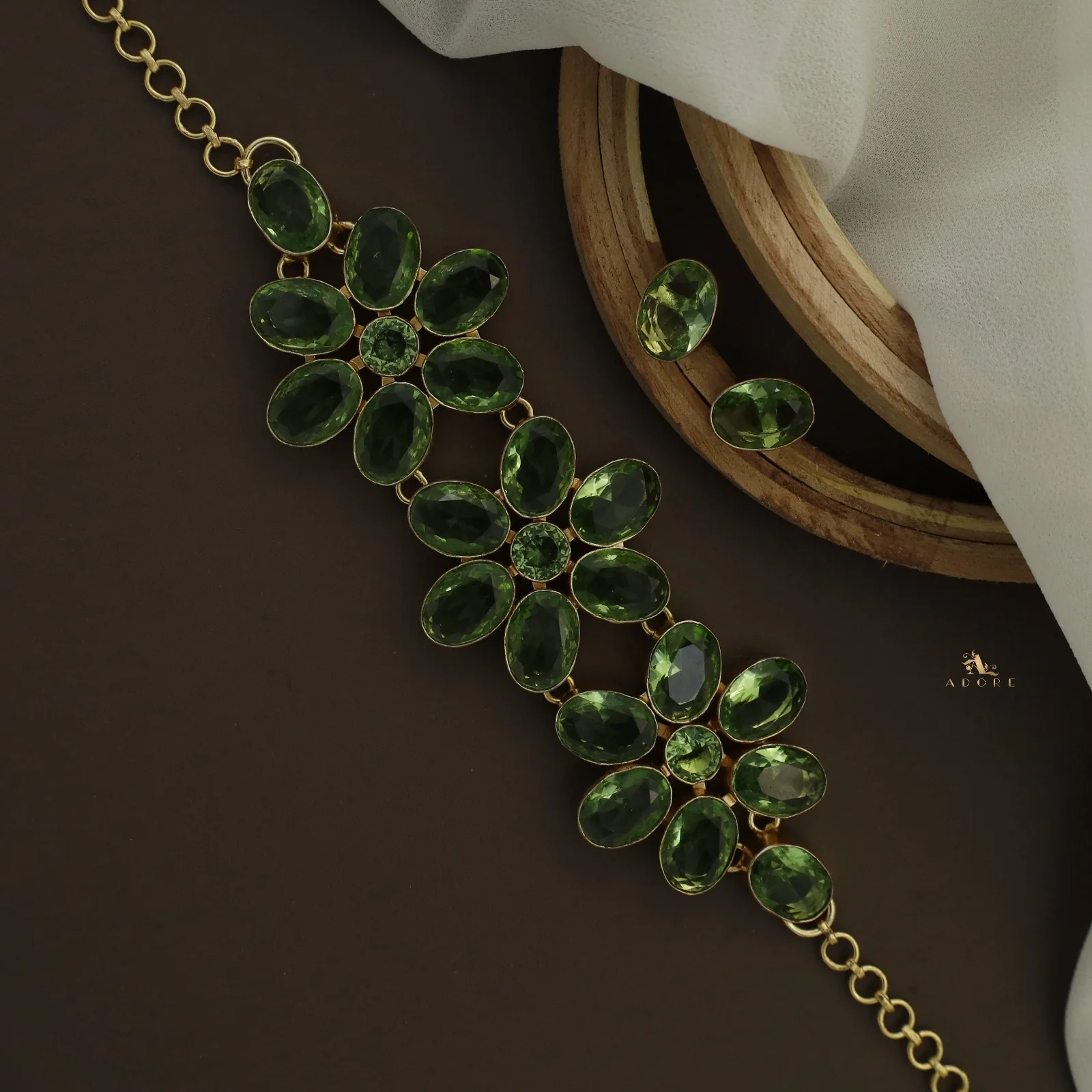 Kirsten Glossy Flower Choker With Stud - Image 11