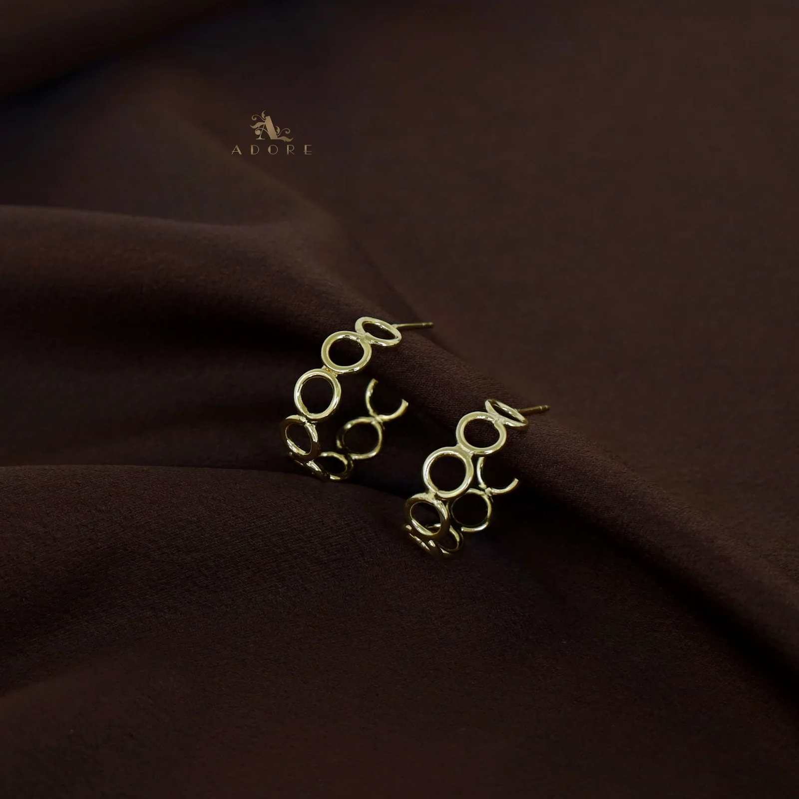 Golden Single Round Hoop - Image 2