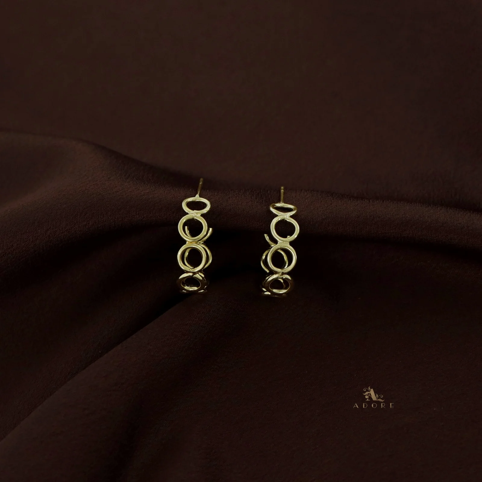 Golden Single Round Hoop - Image 3