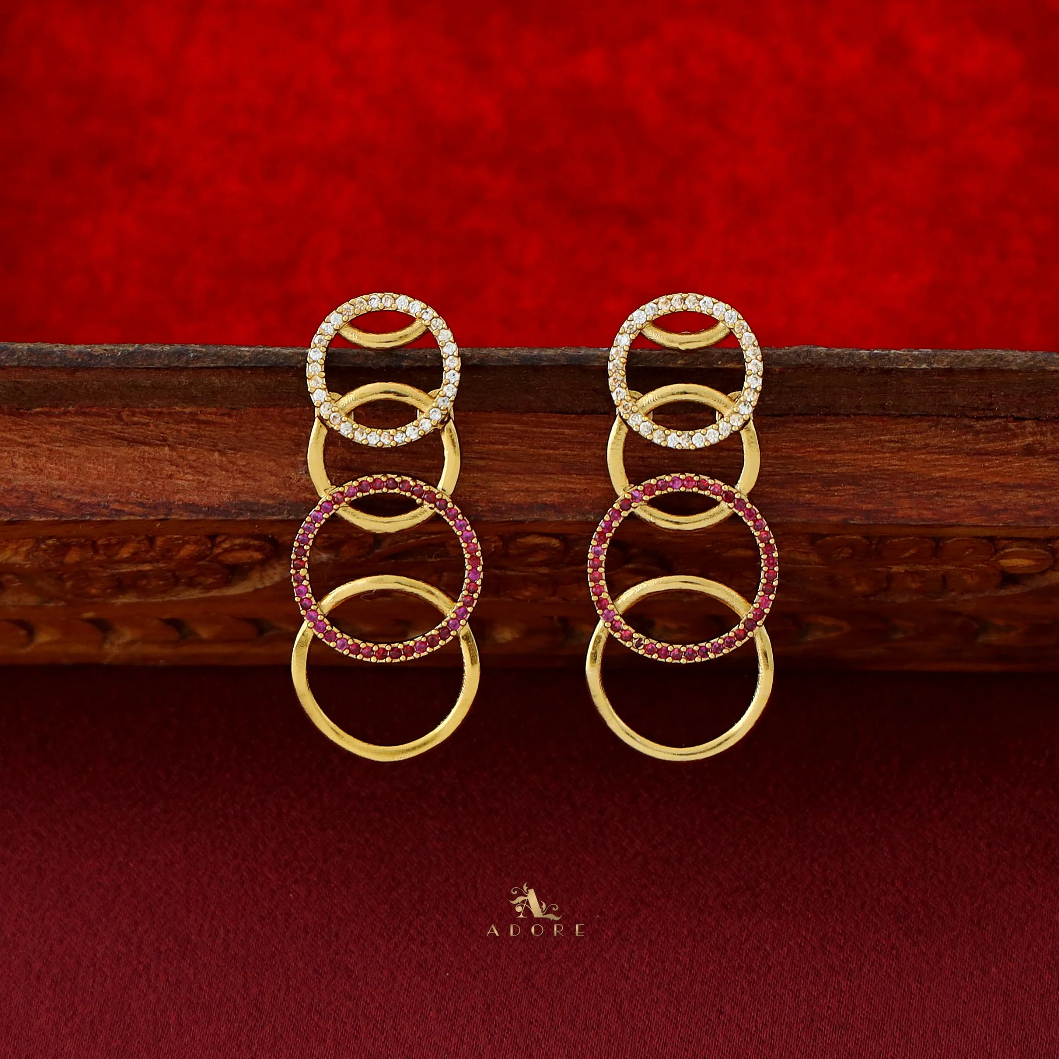 Laila AD Stone Short Neckpiece With Earring - Image 5