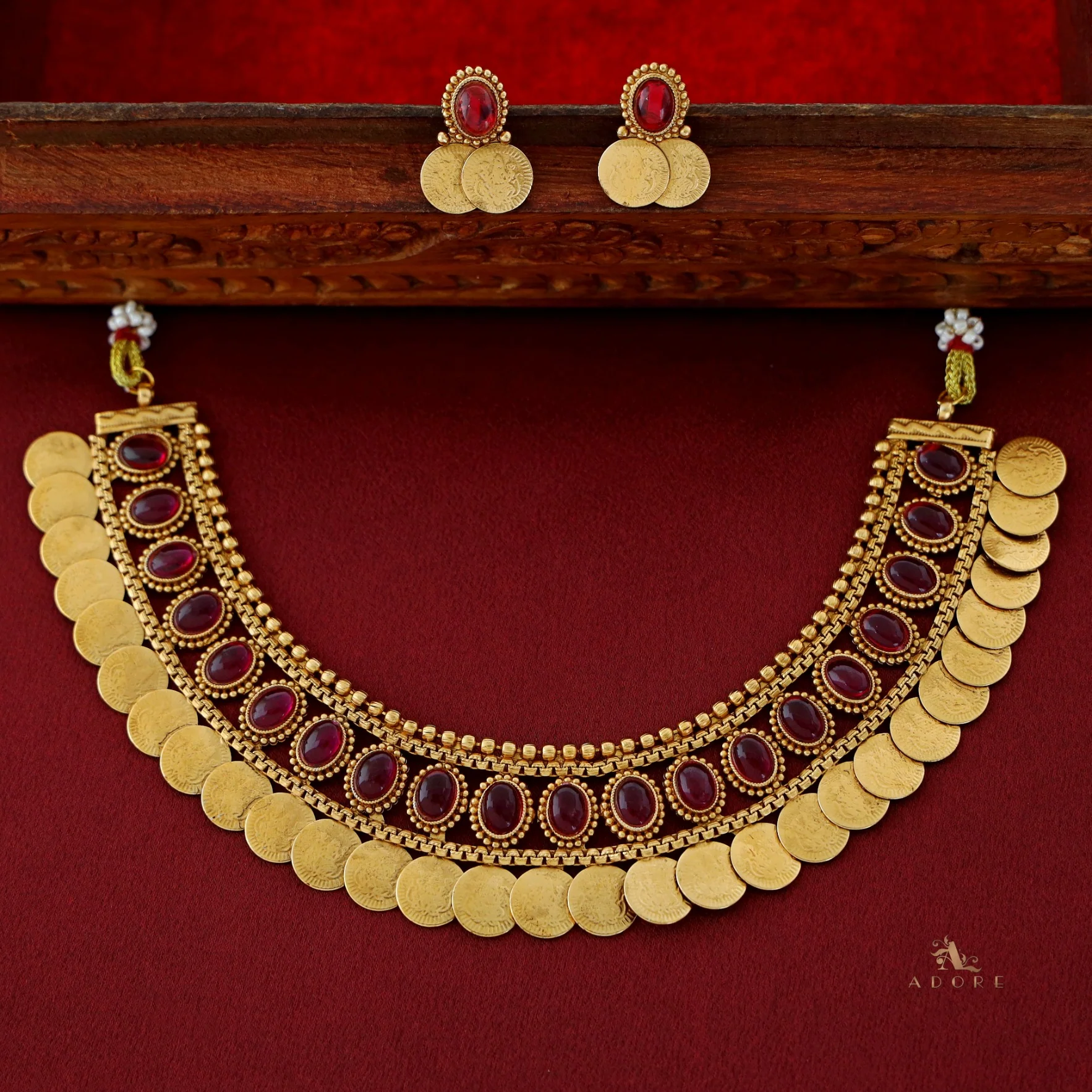 Lakshmi Kashi + Kemp Stone Neckpiece With Earring - Image 2