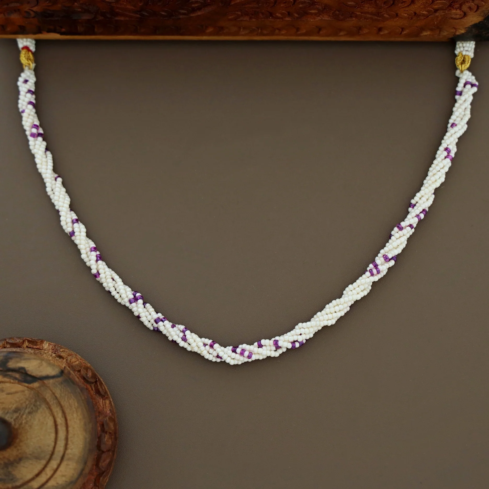 Layered Pearl Bead Short Neckpiece/Choker - Image 3