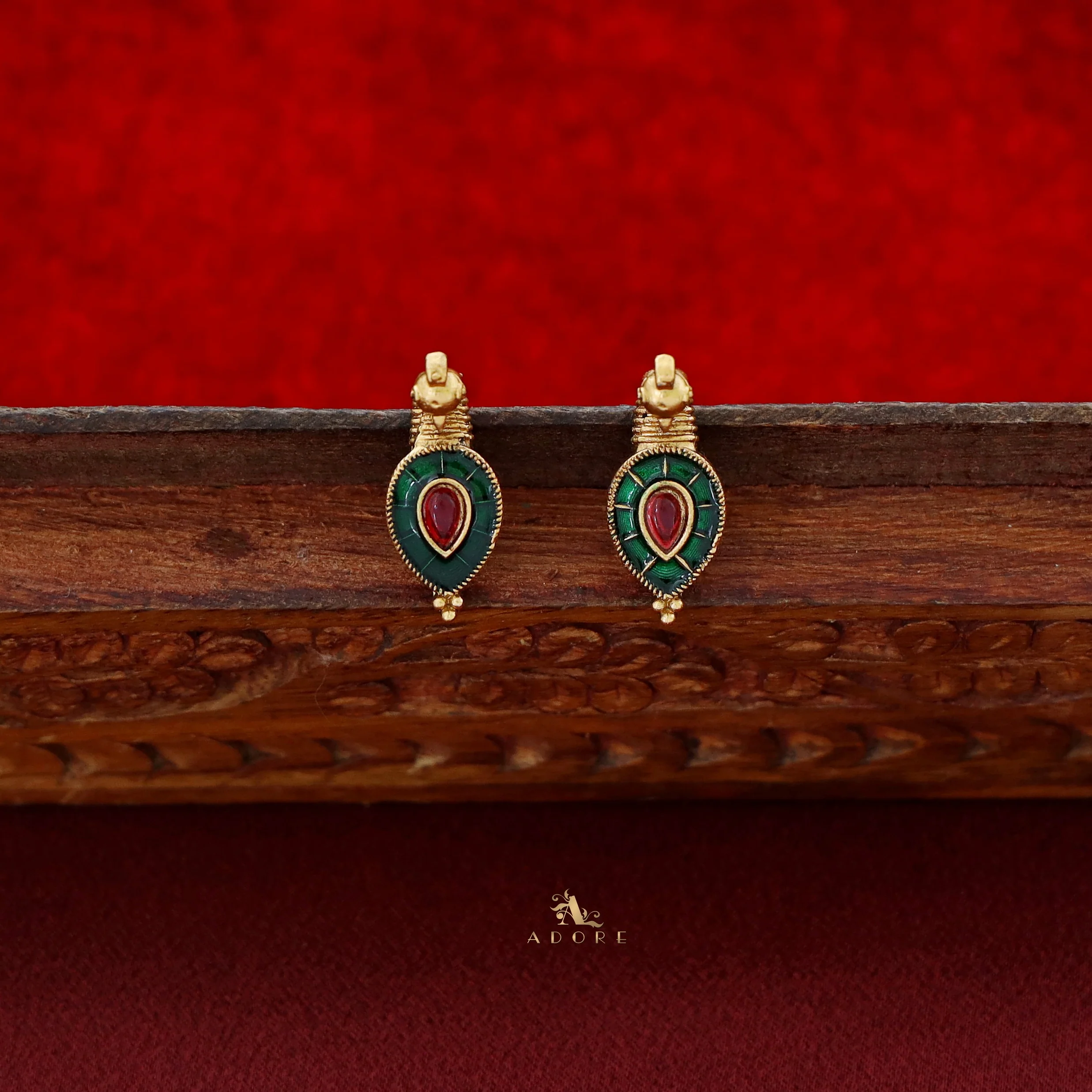 Lavanya Mayura Muster Neckpiece With Earring - Image 4
