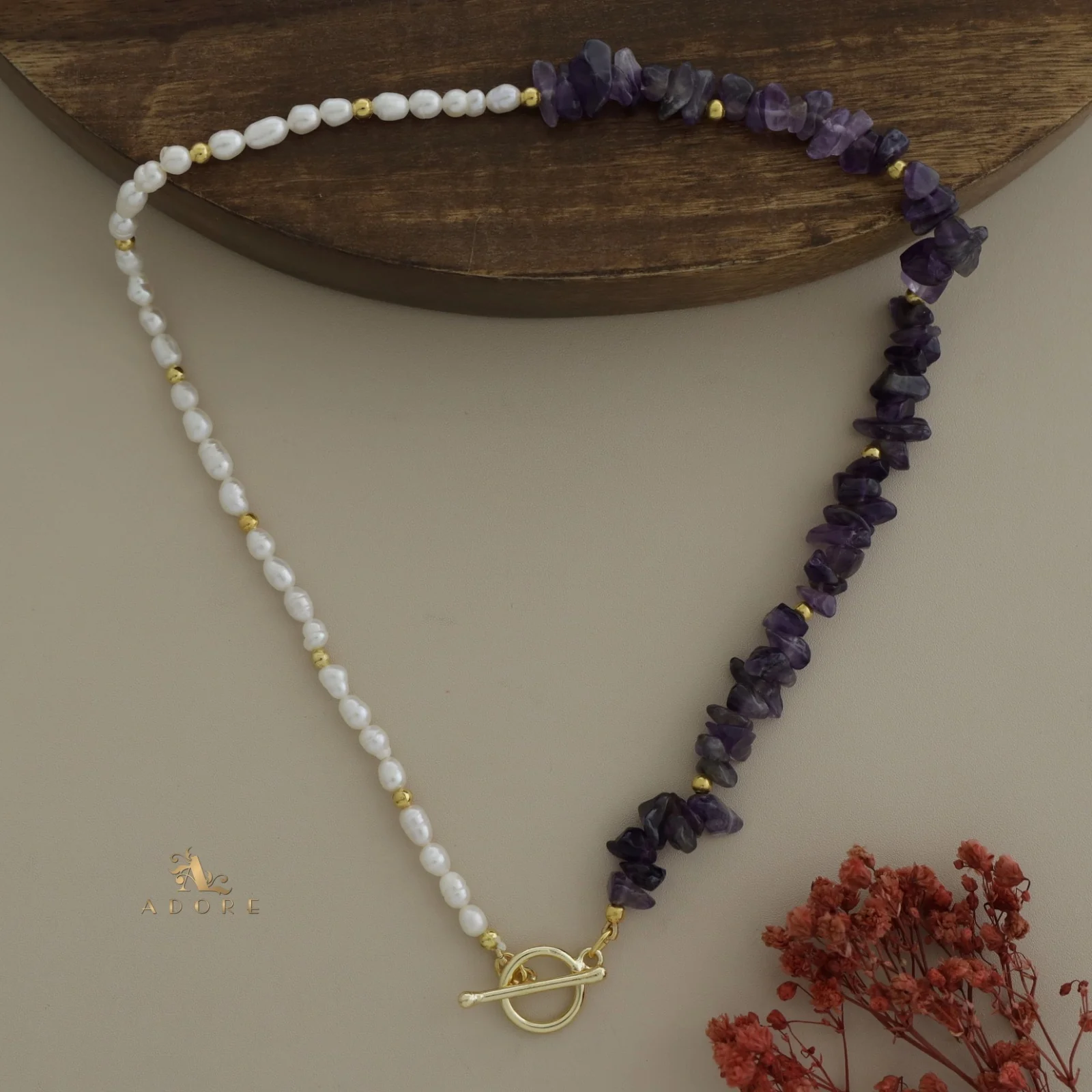 Lavendria Raw Stone + Baroque Neckpiece - Image 2