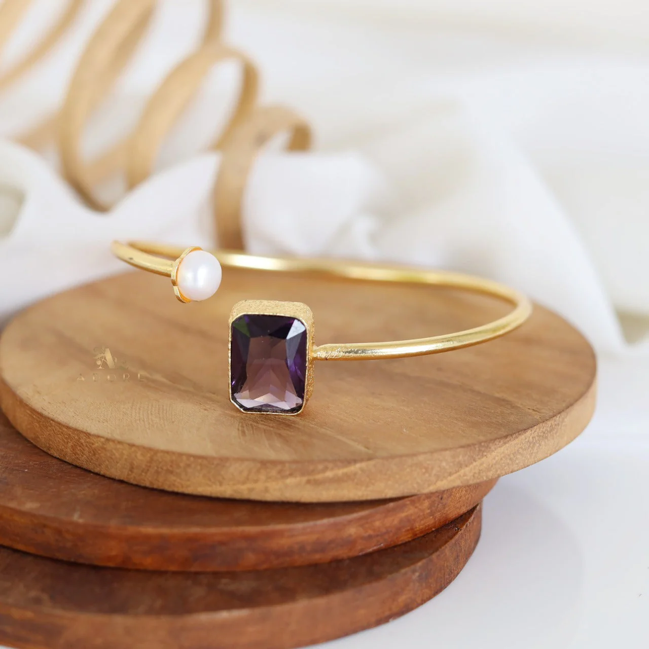 Lexi Rectangle Glossy With Pearl Bracelet - Image 10