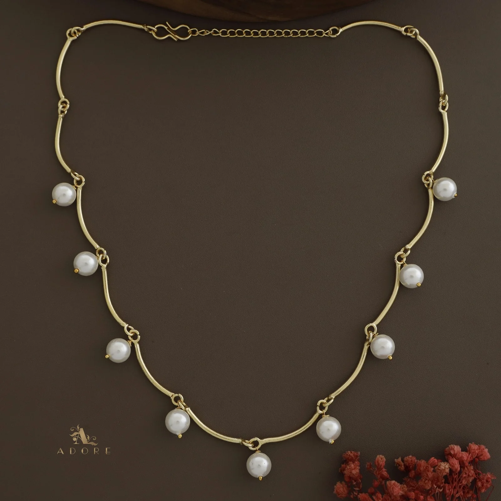 Leyah Golden Pearl Neckpiece - Image 3
