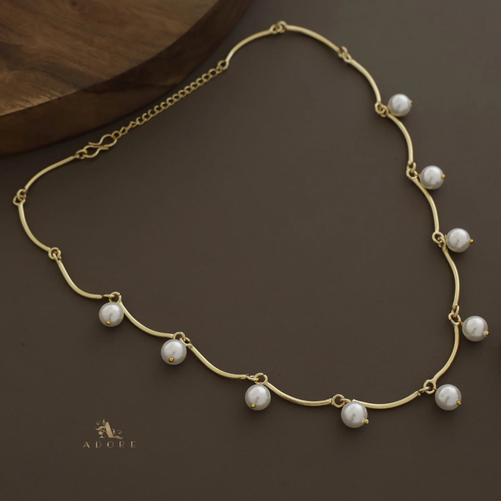 Leyah Golden Pearl Neckpiece - Image 4
