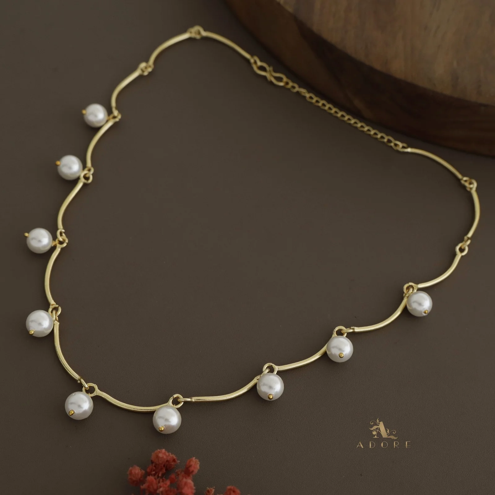 Leyah Golden Pearl Neckpiece - Image 5