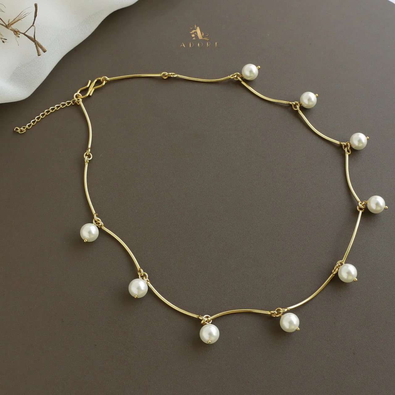 Leyah Golden Pearl Neckpiece - Image 6