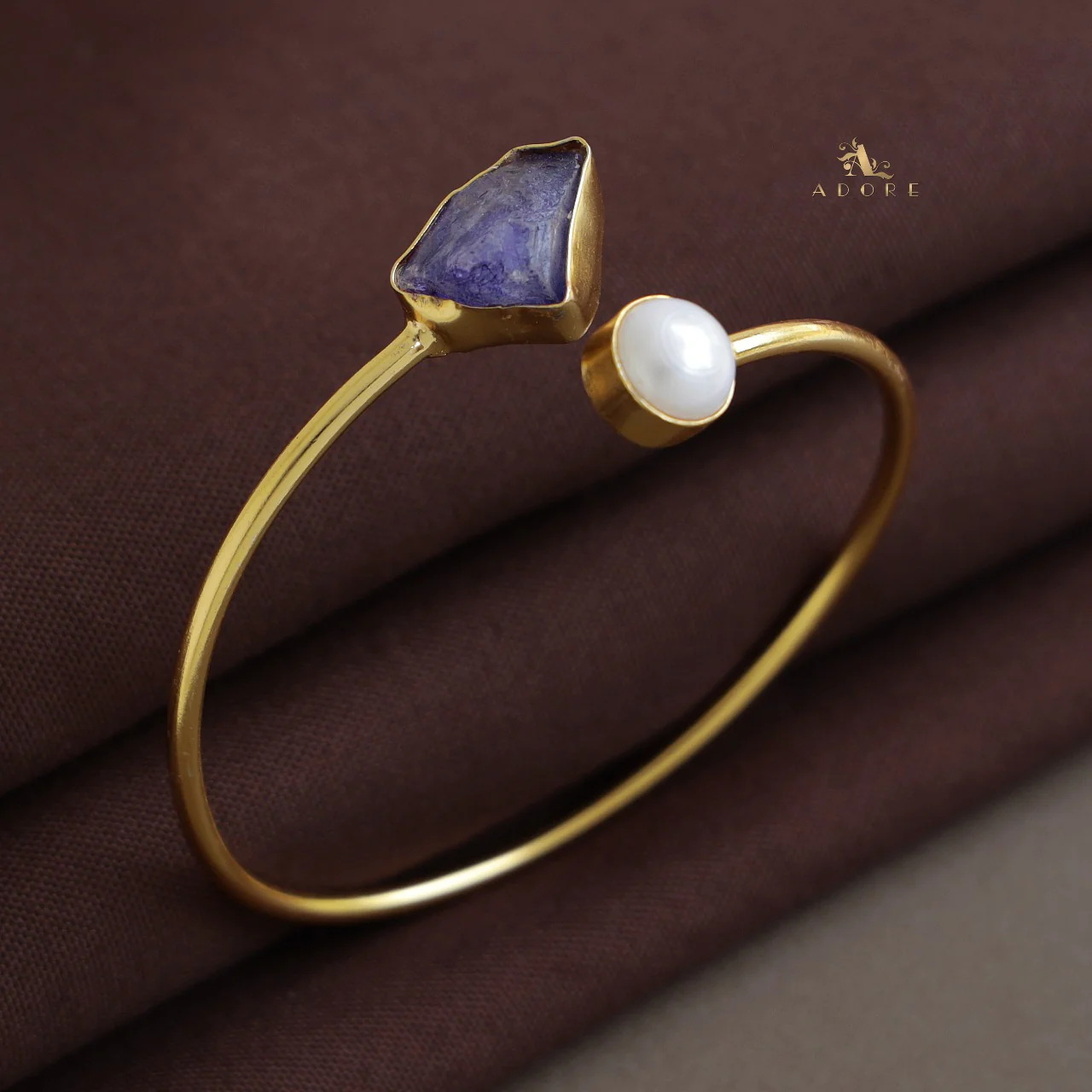 Libra Dyed & Raw Stone + Pearl Bangle - Image 18