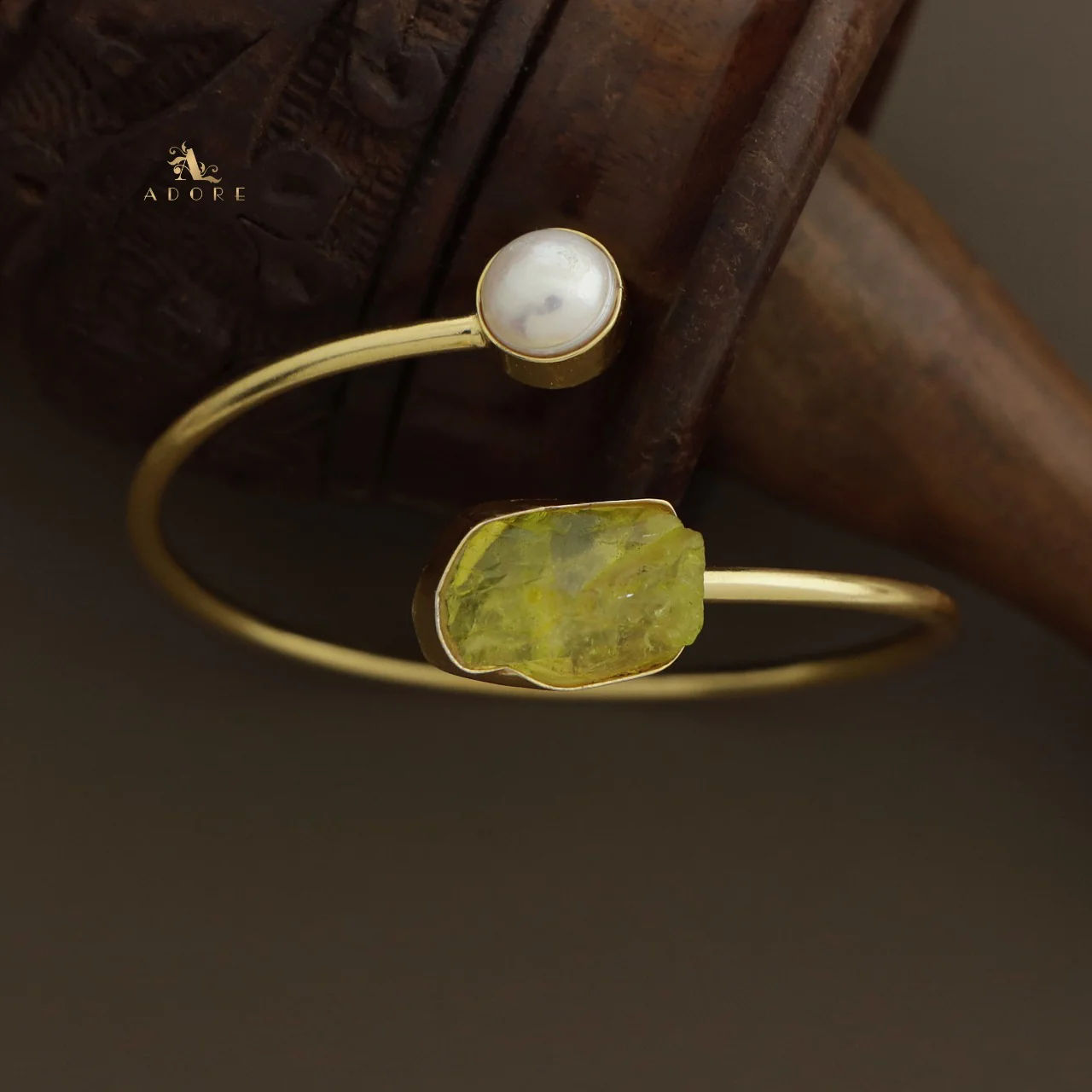Libra Dyed & Raw Stone + Pearl Bangle - Image 23