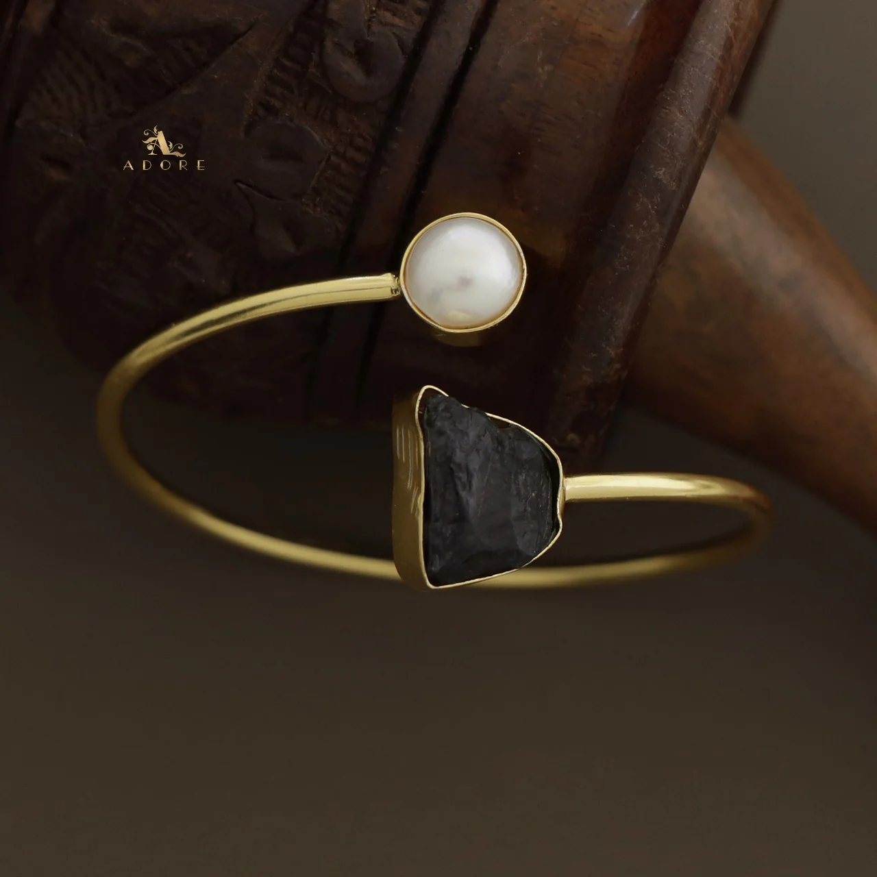Libra Dyed & Raw Stone + Pearl Bangle - Image 26