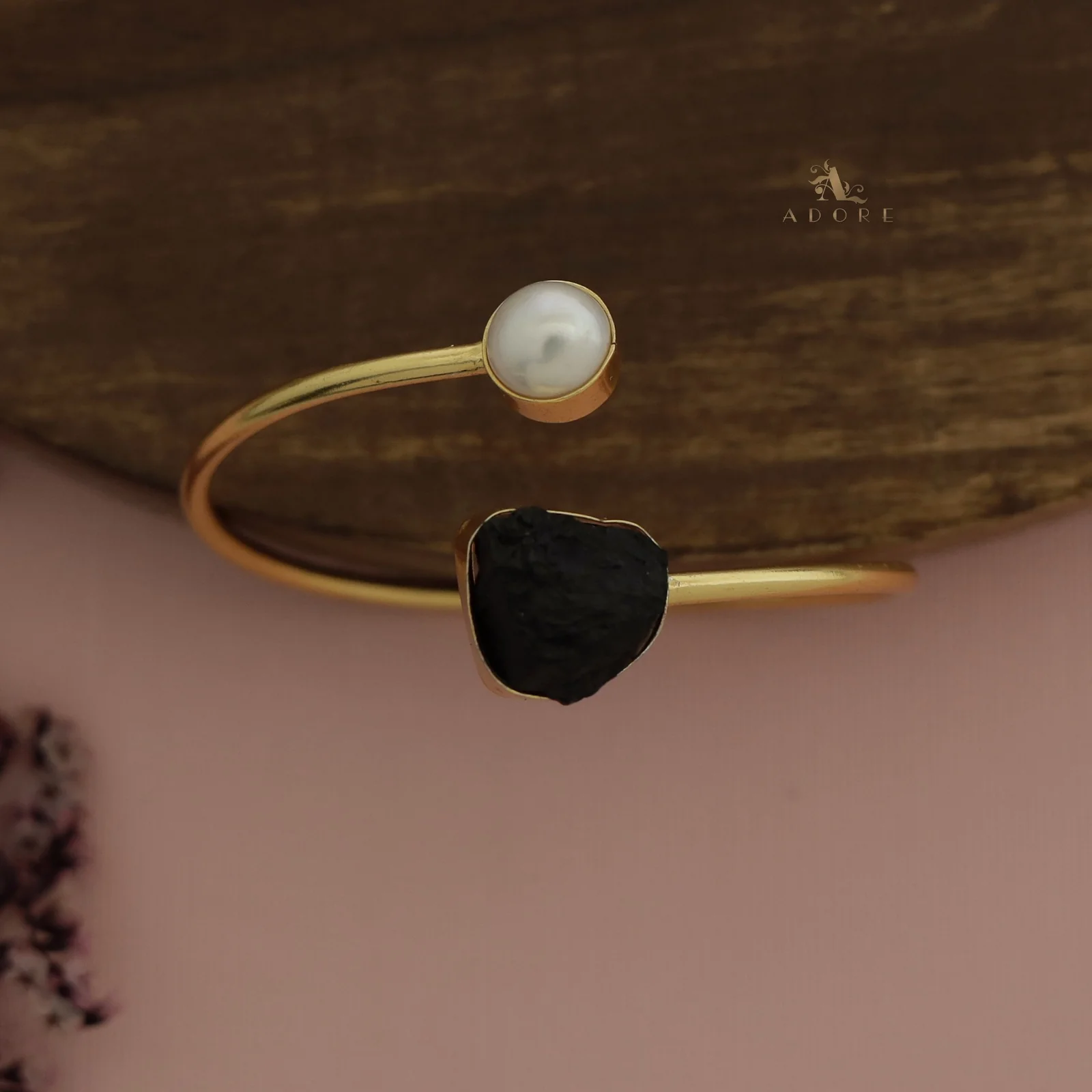 Libra Dyed & Raw Stone + Pearl Bangle - Image 36