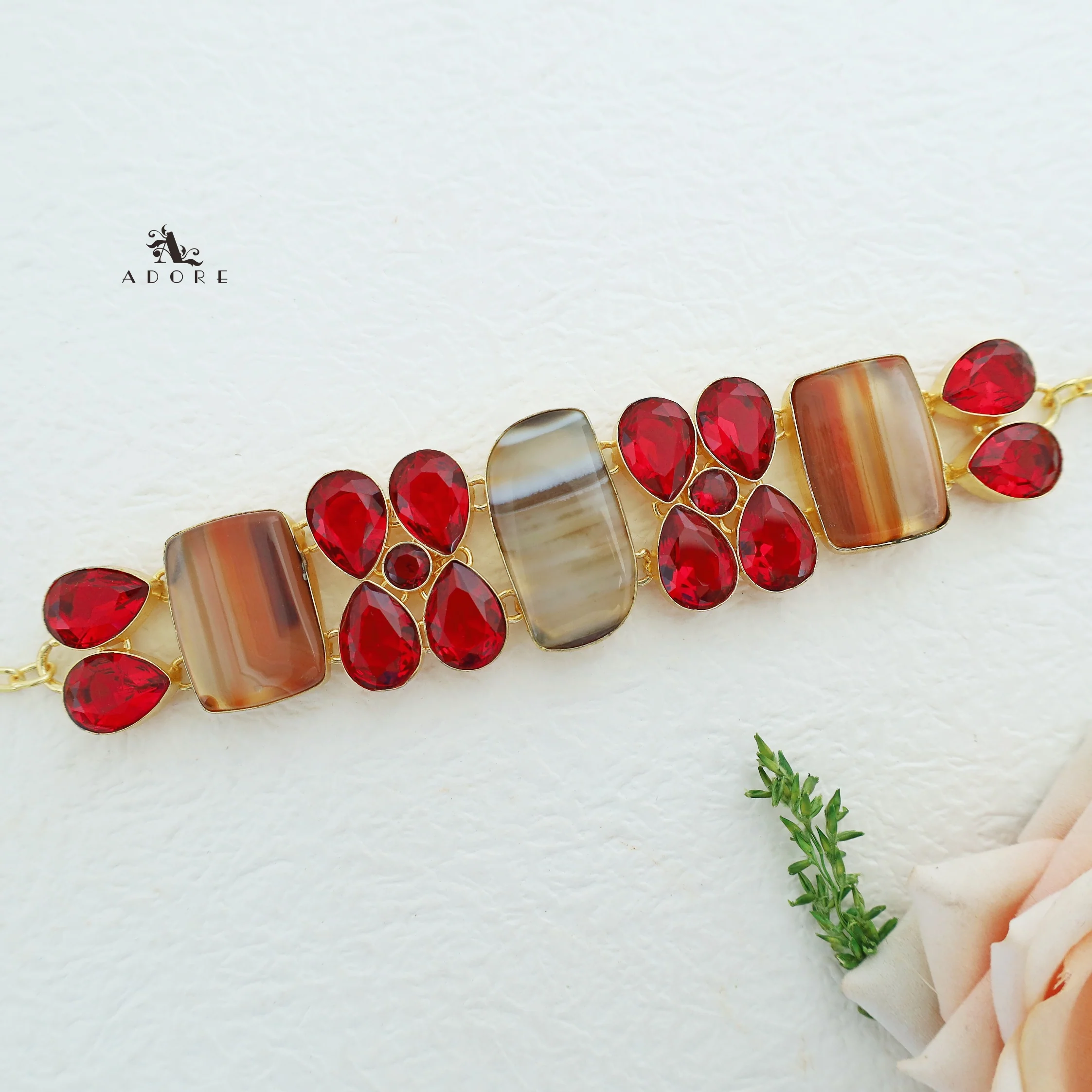 Elisha Glossy Stone Choker - Image 2