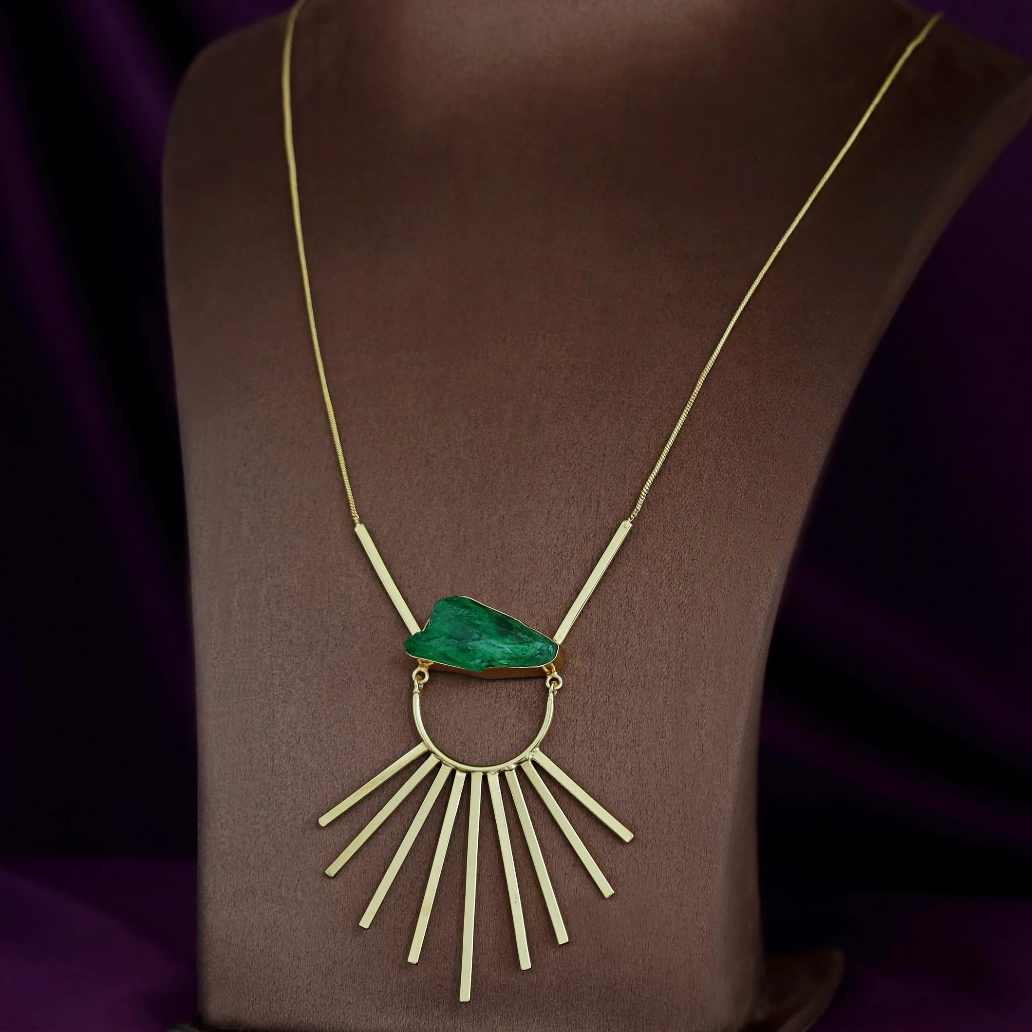Lilou Golden Shower Dyed Stone Long Neckpiece - Image 6