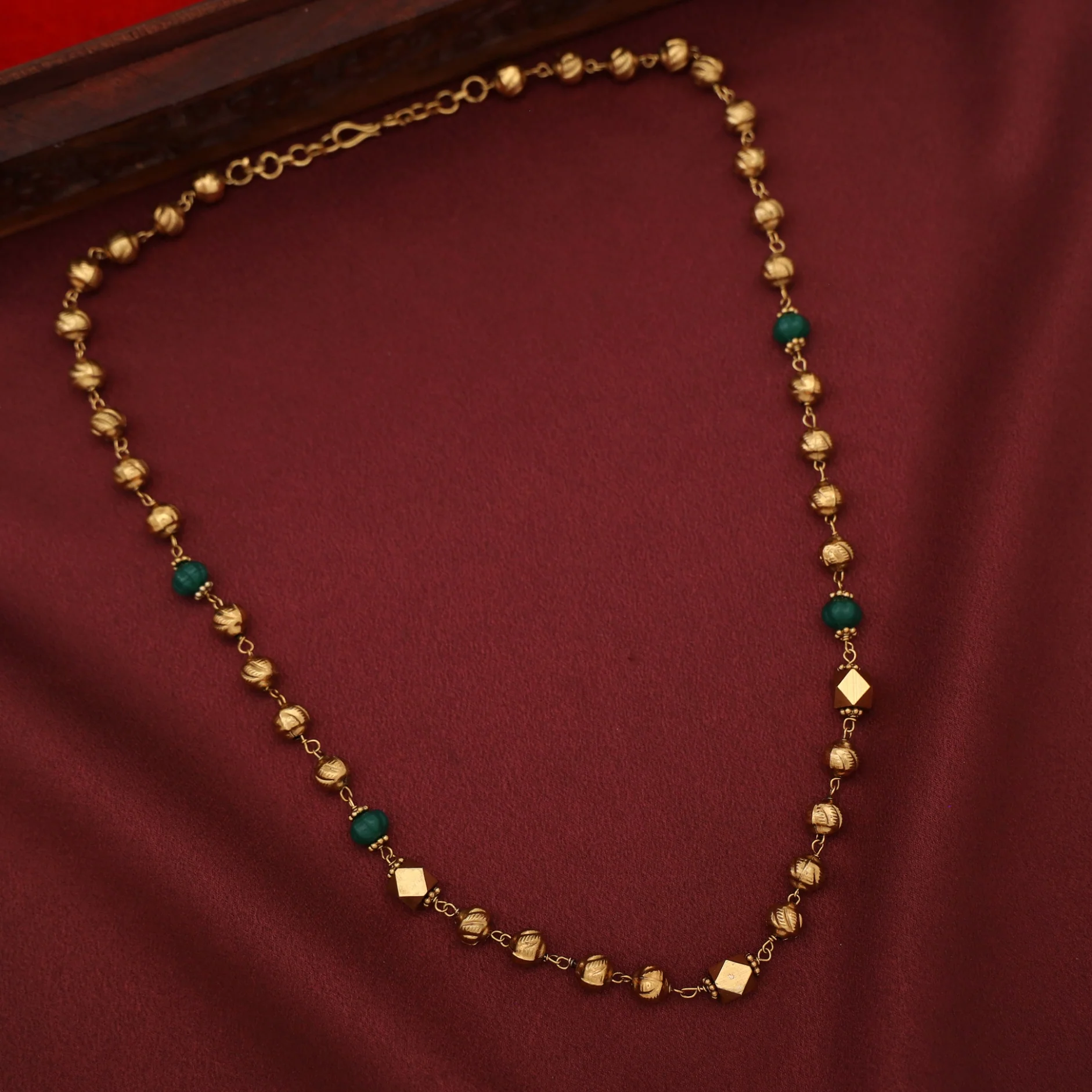 Lima Golden Ball + Bead Neckpiece - Image 2