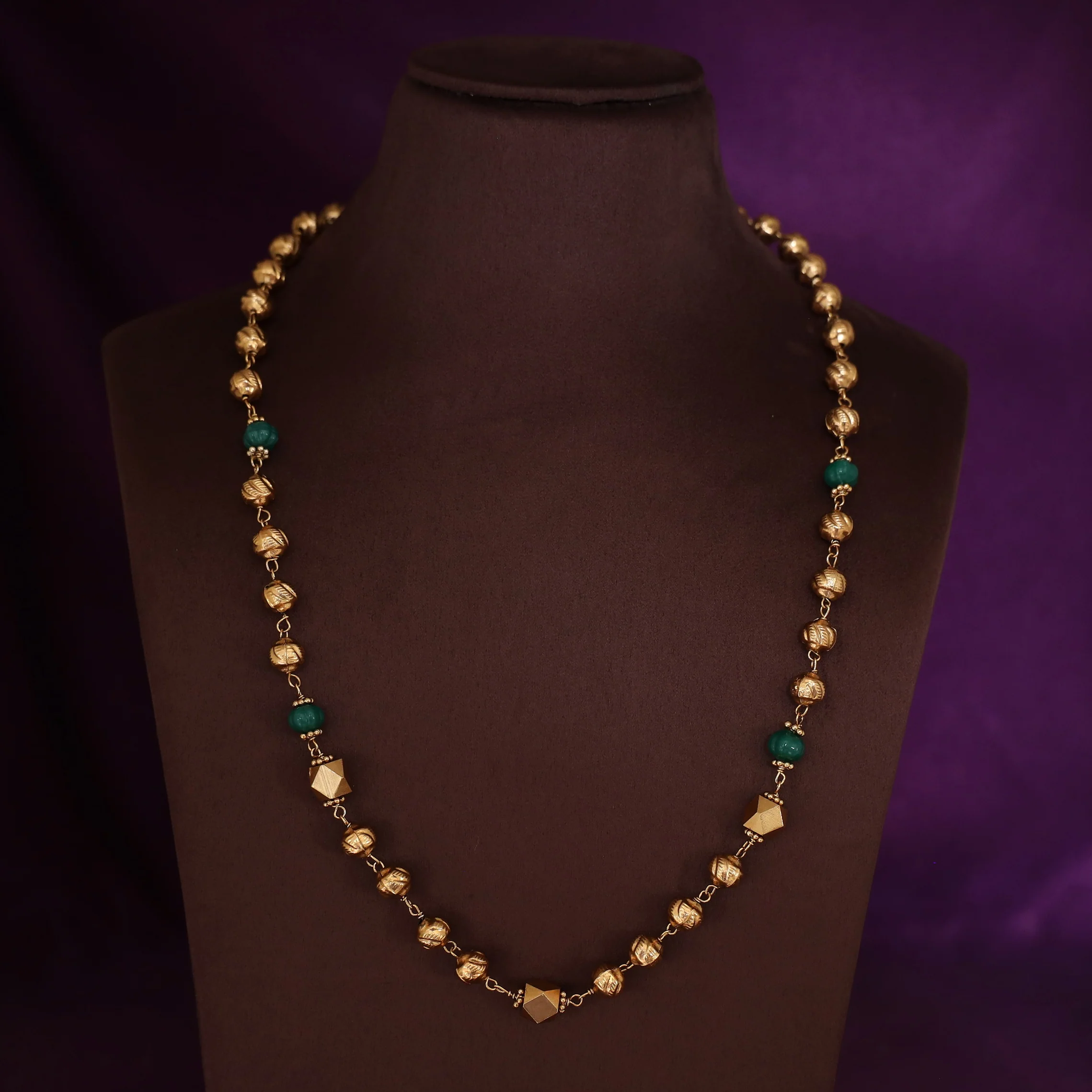 Lima Golden Ball + Bead Neckpiece - Image 3