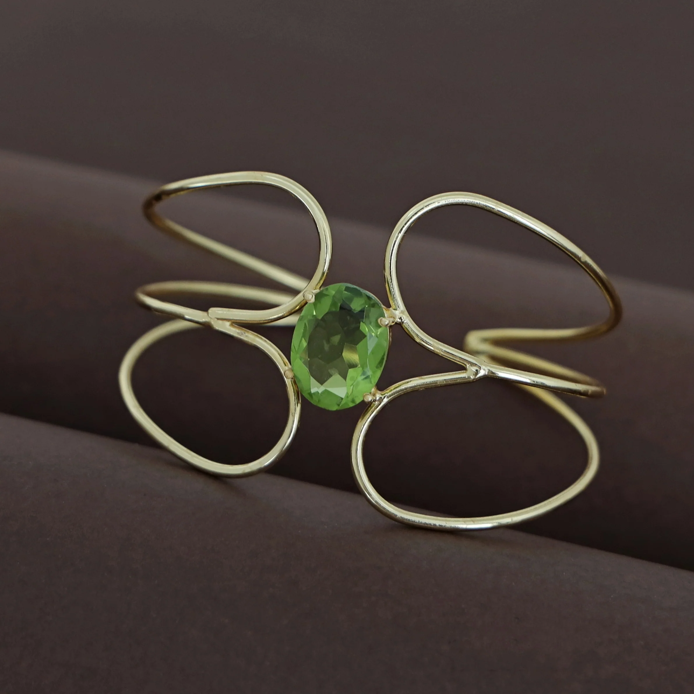 Lisa Golden Tri Layer Glossy Bangle - Image 6