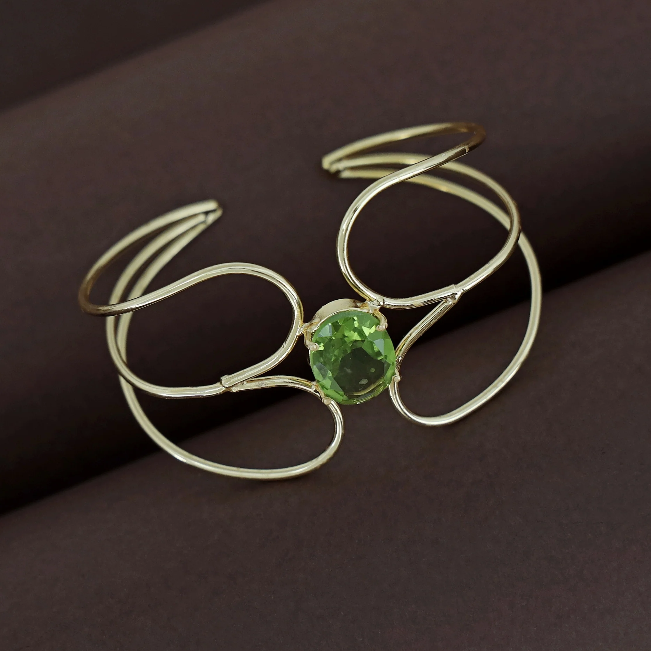 Lisa Golden Tri Layer Glossy Bangle - Image 7