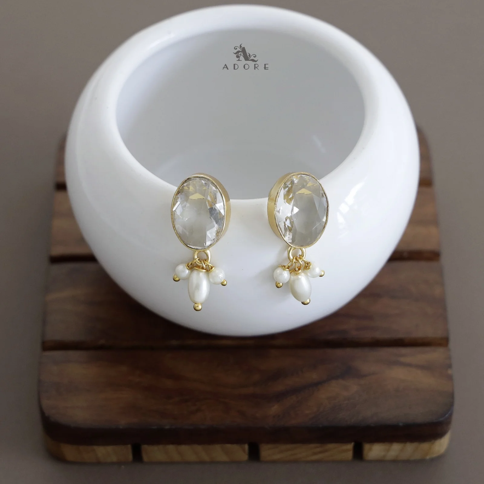 Liv Glossy Oval Pearl Earring - Image 19
