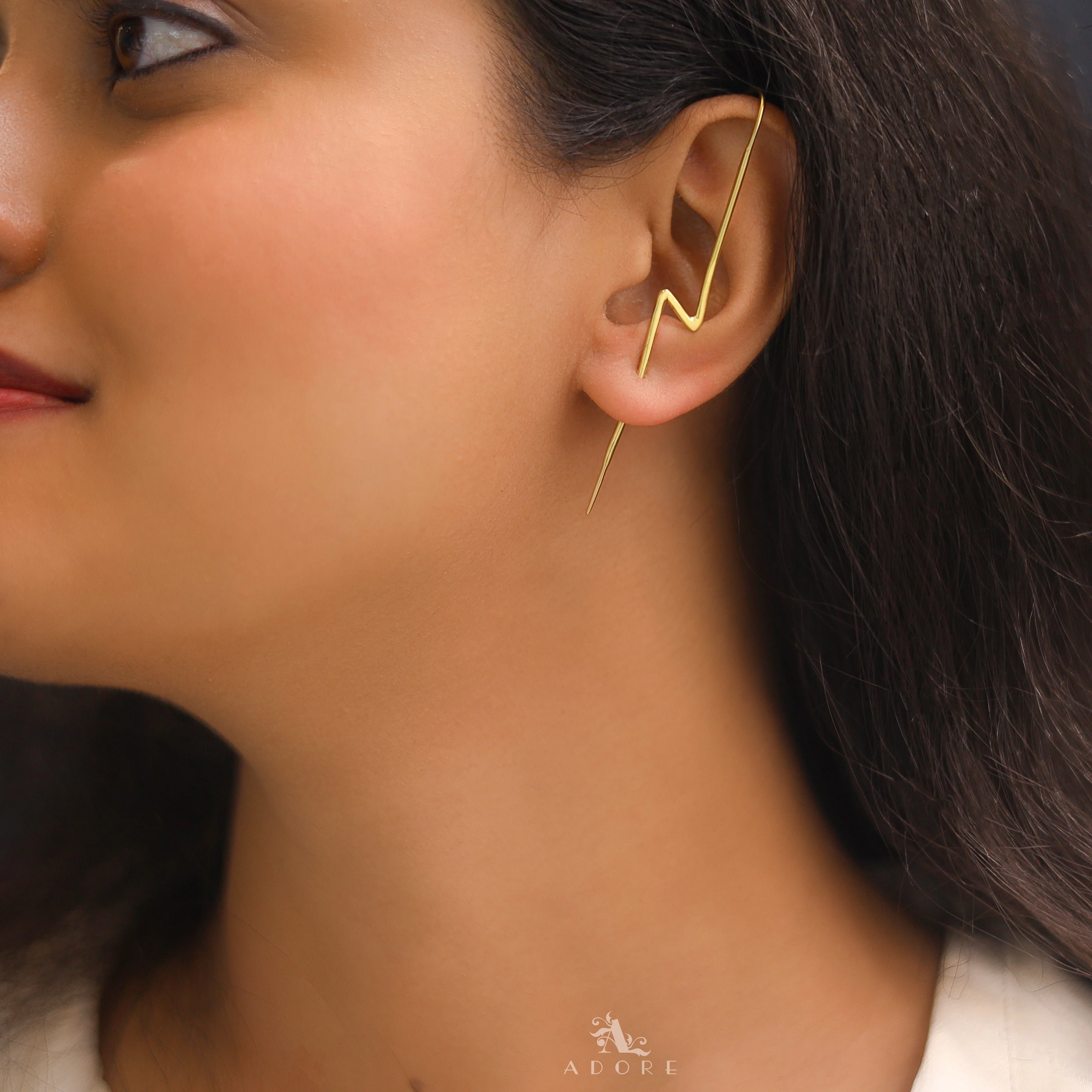 Golden Zig Zag Ear-Cuff (Single piece) - Image 6