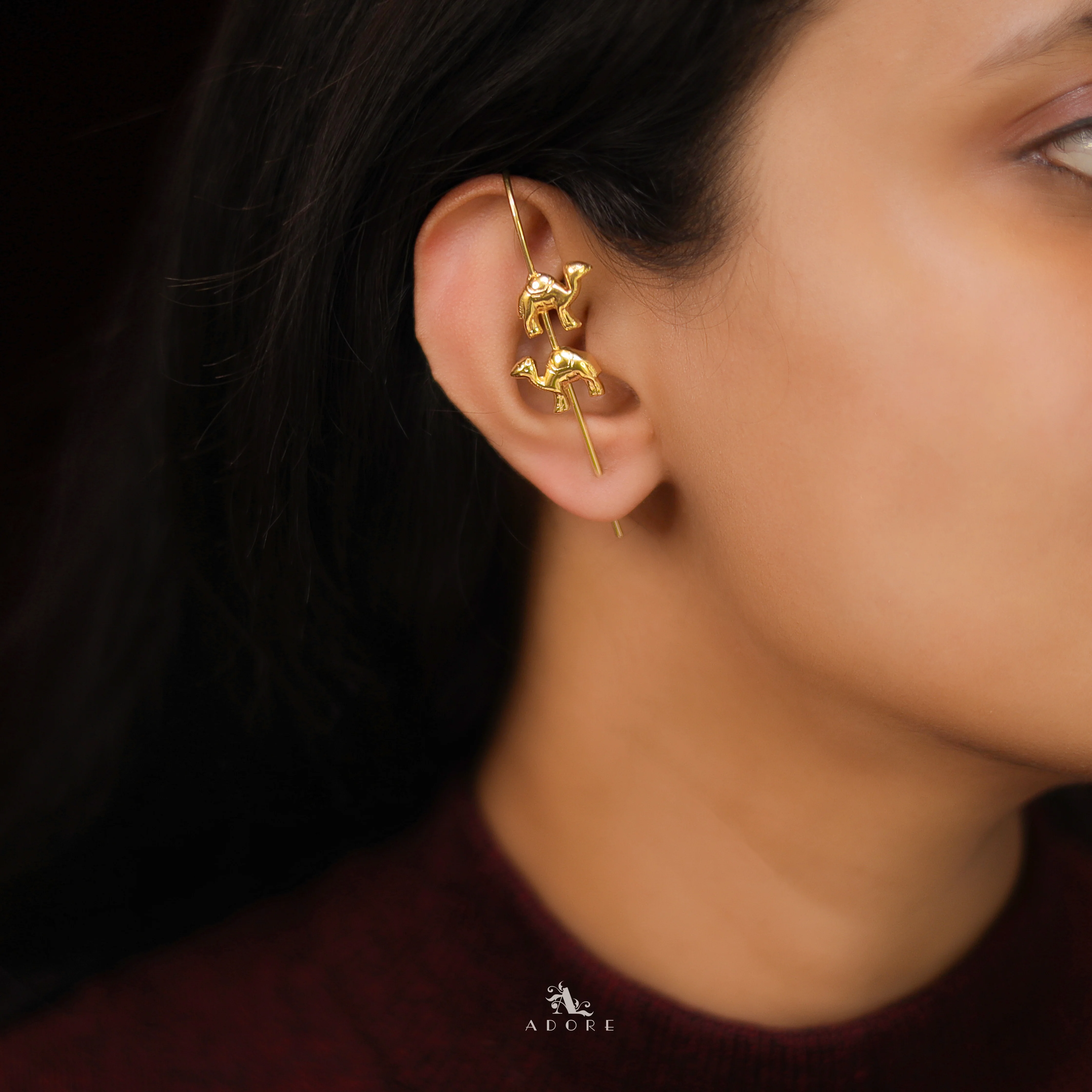 Liya Golden Ear-Cuff (Single piece) - Image 9