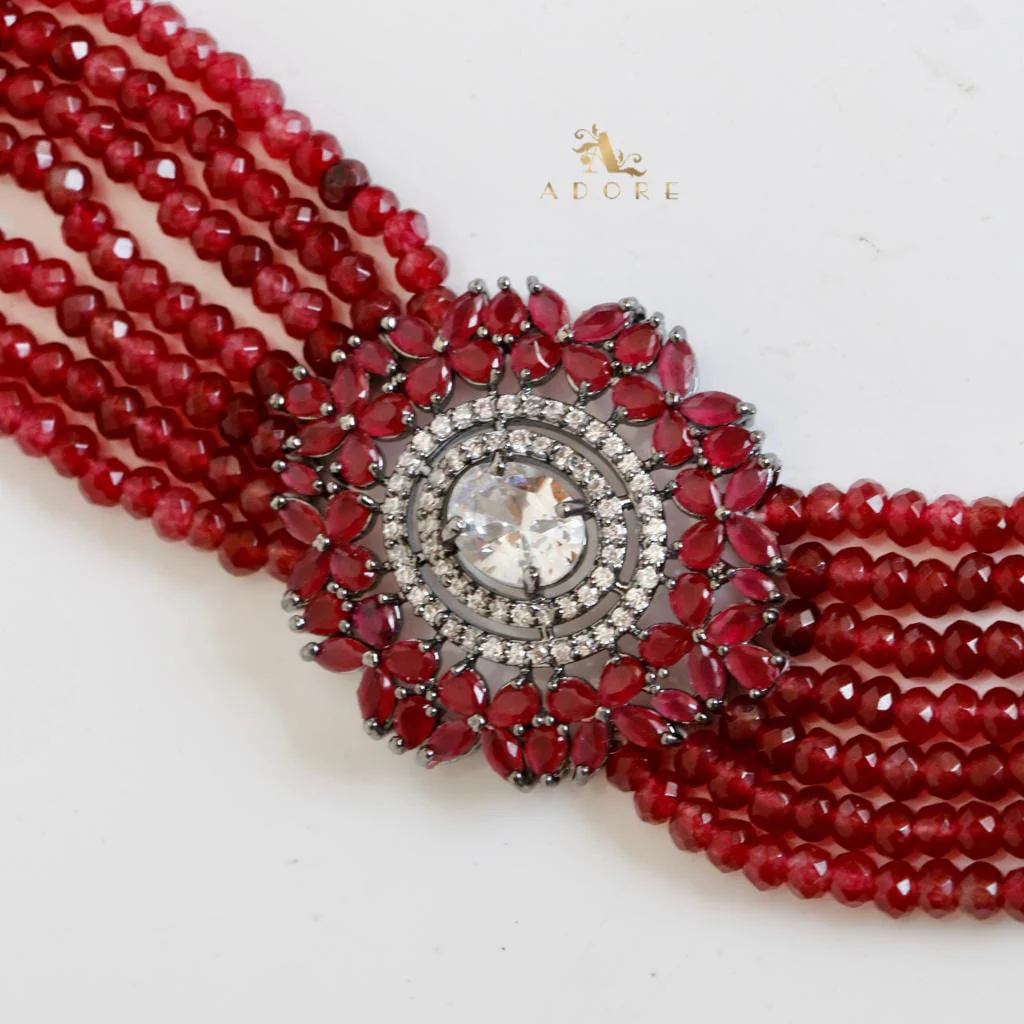 Liyana  Neckpiece with Earring - Image 3