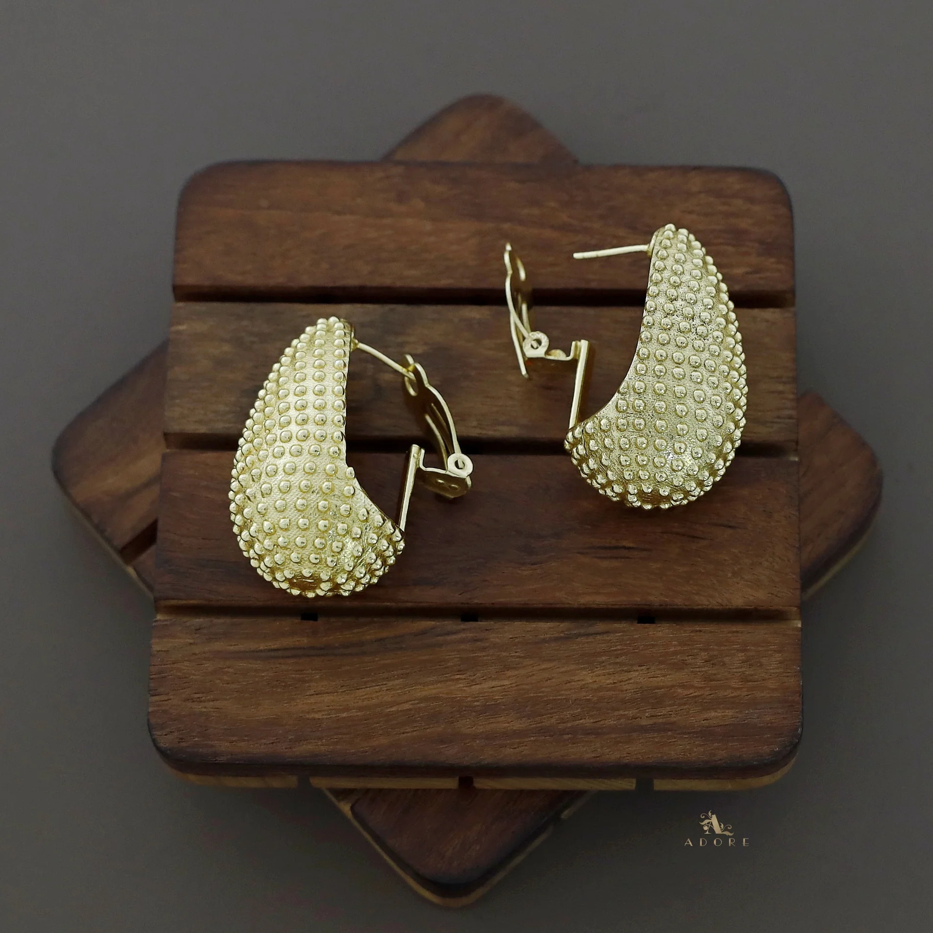 Loha Golden Dotted Earring - Image 5