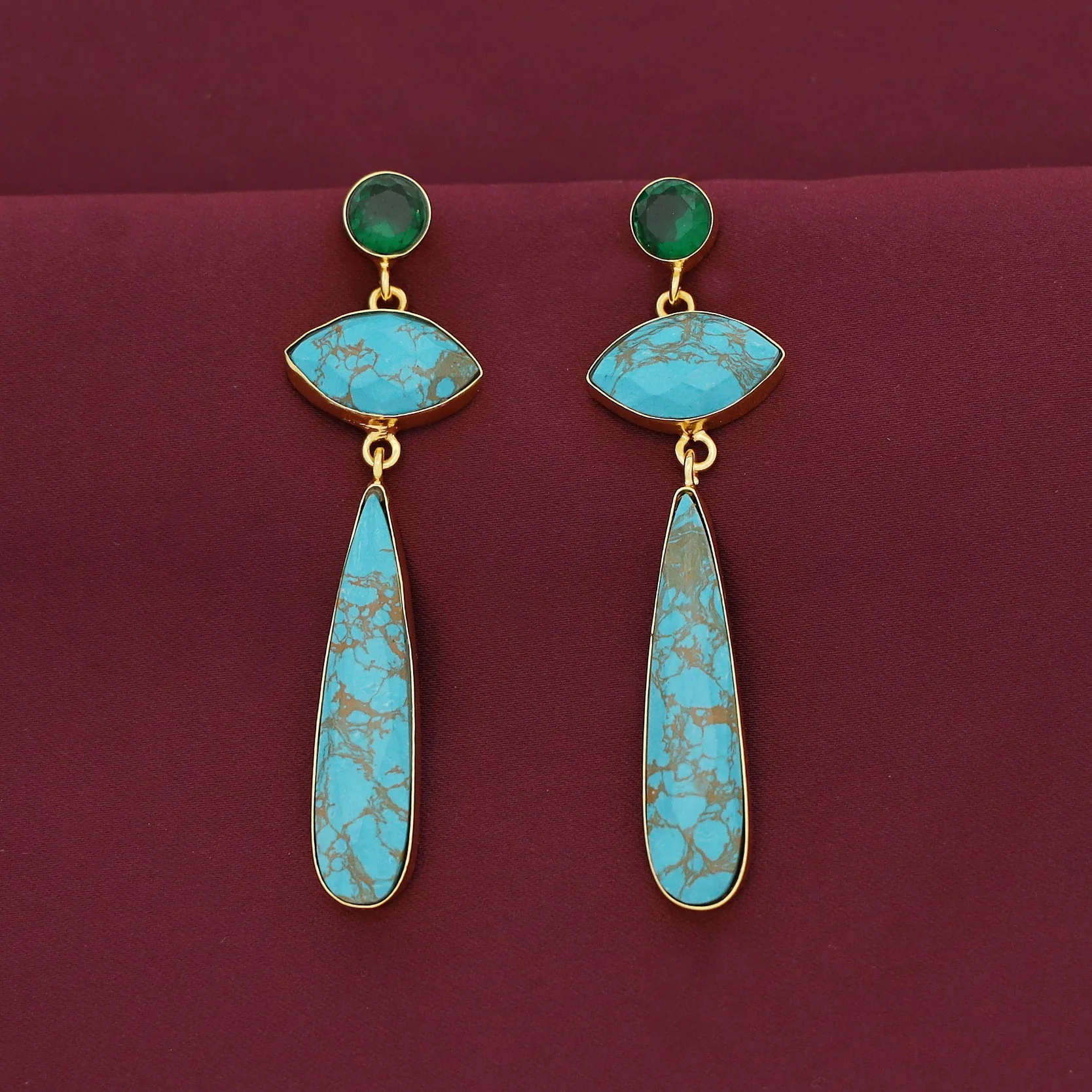 Lona Circle + Long Drop Earring - Image 5