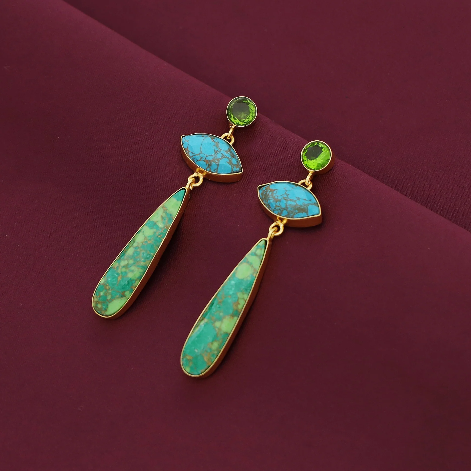 Lona Circle + Long Drop Earring - Image 6