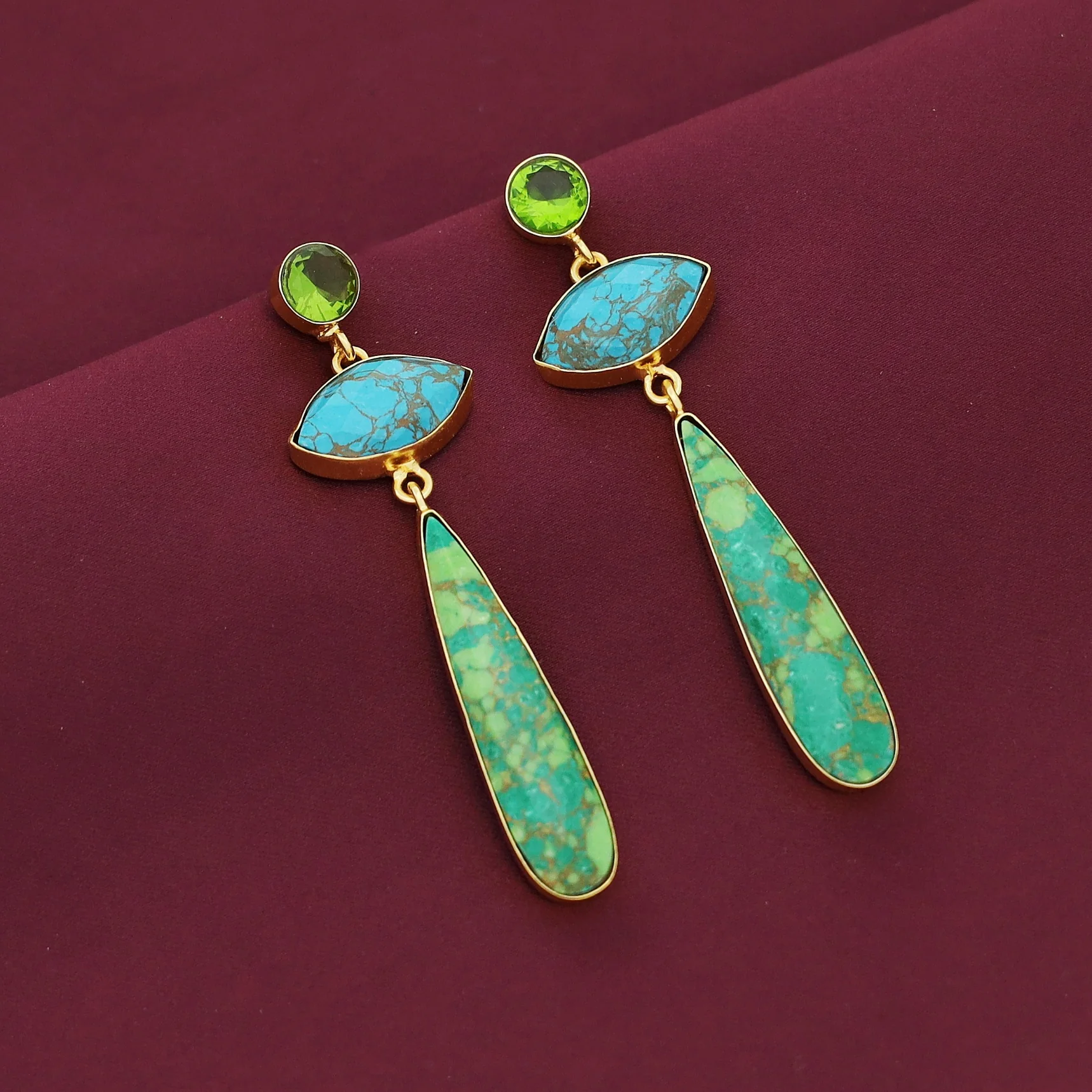 Lona Circle + Long Drop Earring - Image 7