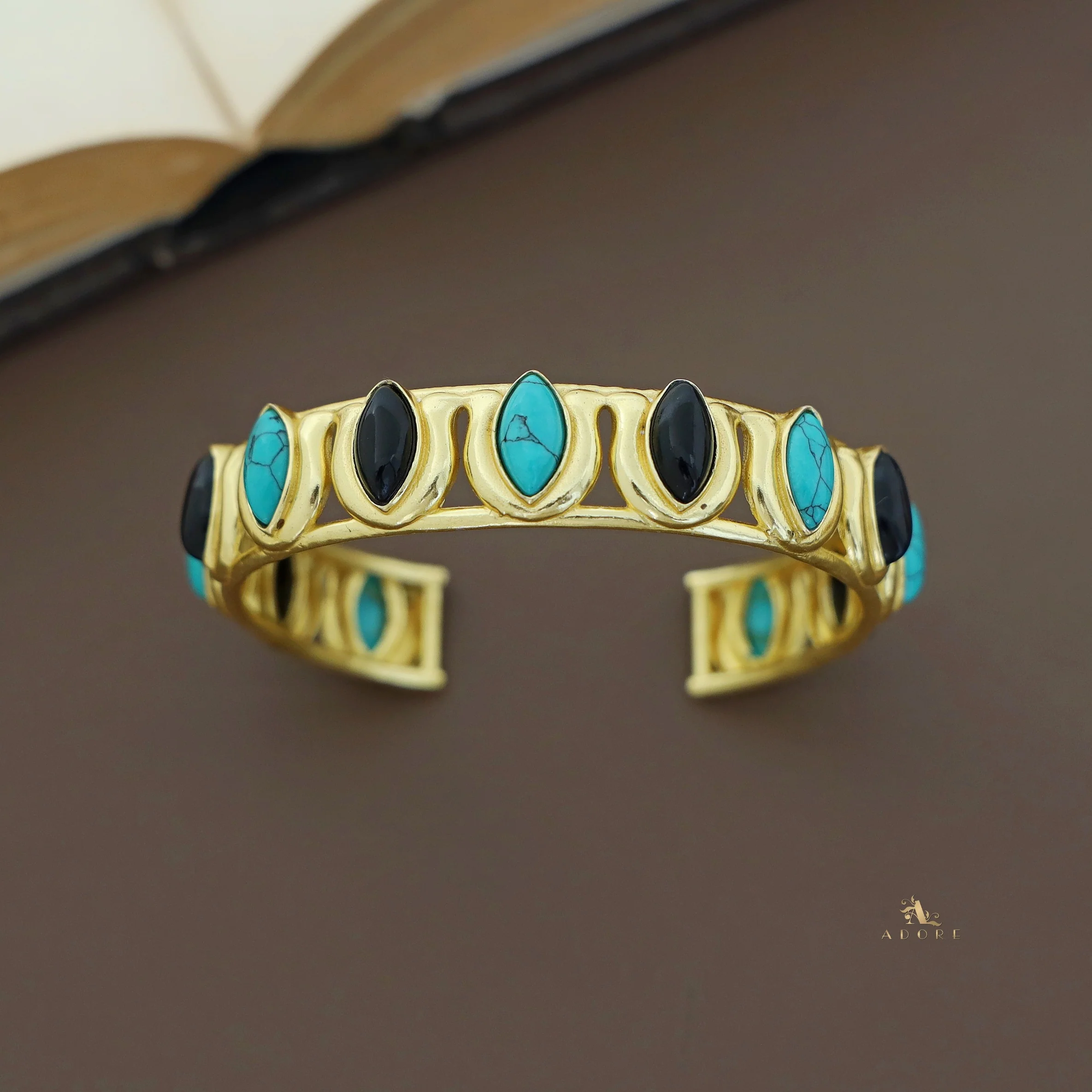 Loretta Golden Ellipse Bangle - Image 4