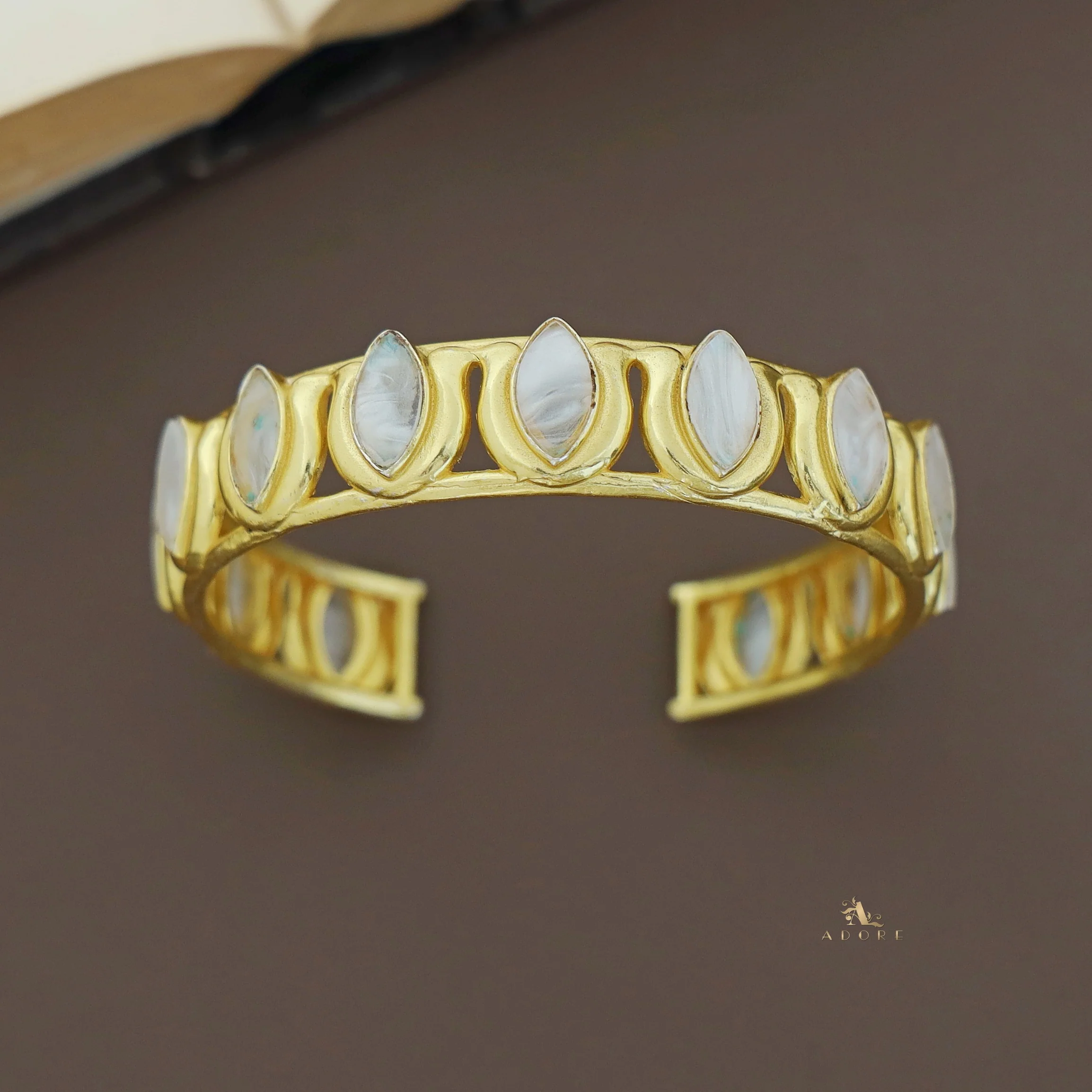 Loretta Golden Ellipse Bangle - Image 5