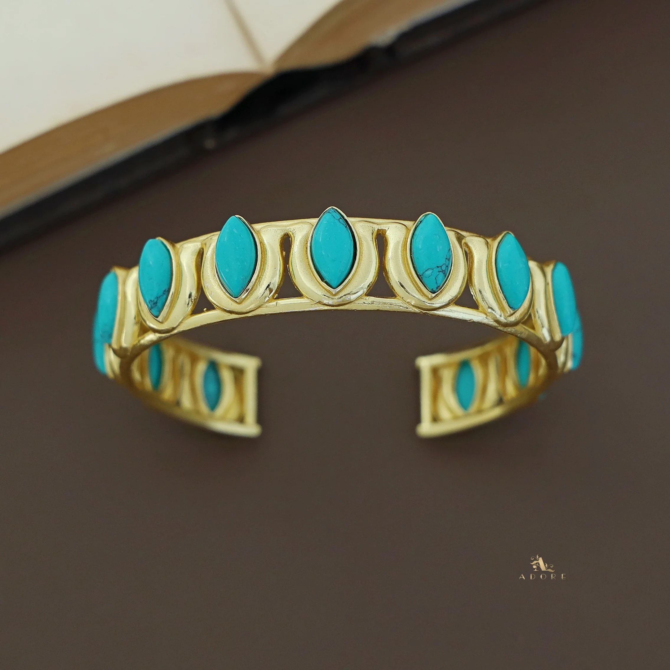 Loretta Golden Ellipse Bangle - Image 7