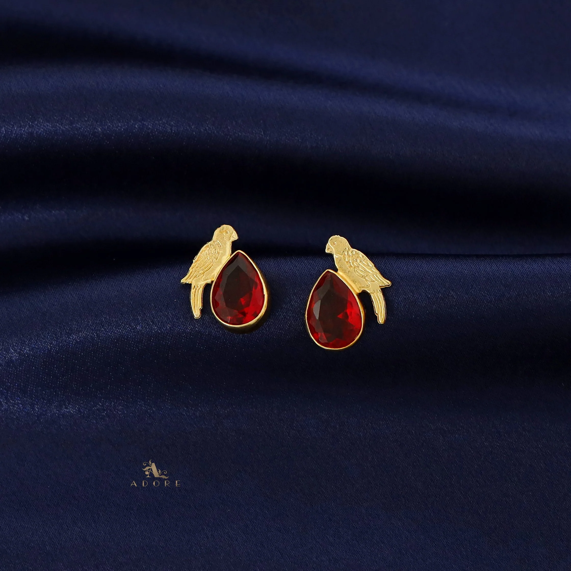 Lorna Glossy Drop Bird Earring - Image 2