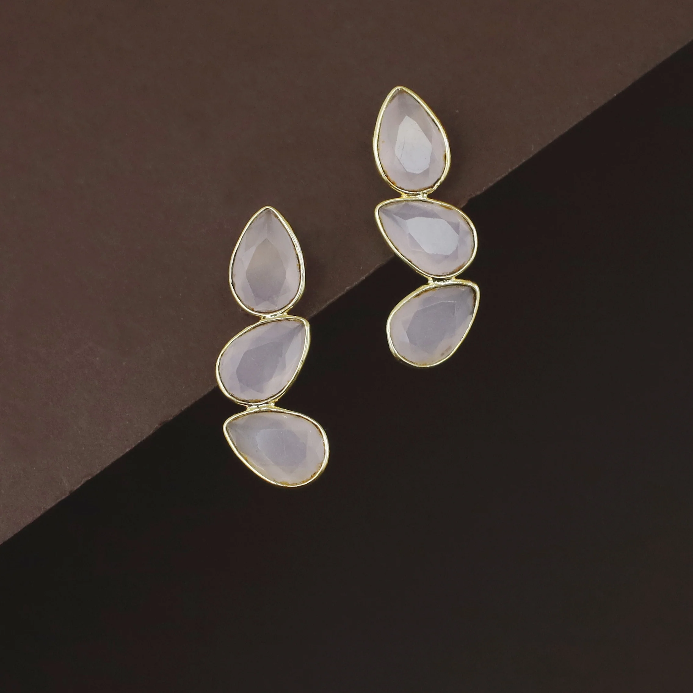 Louise Mini Tri Drop Glossy Rooster Earring - Image 6