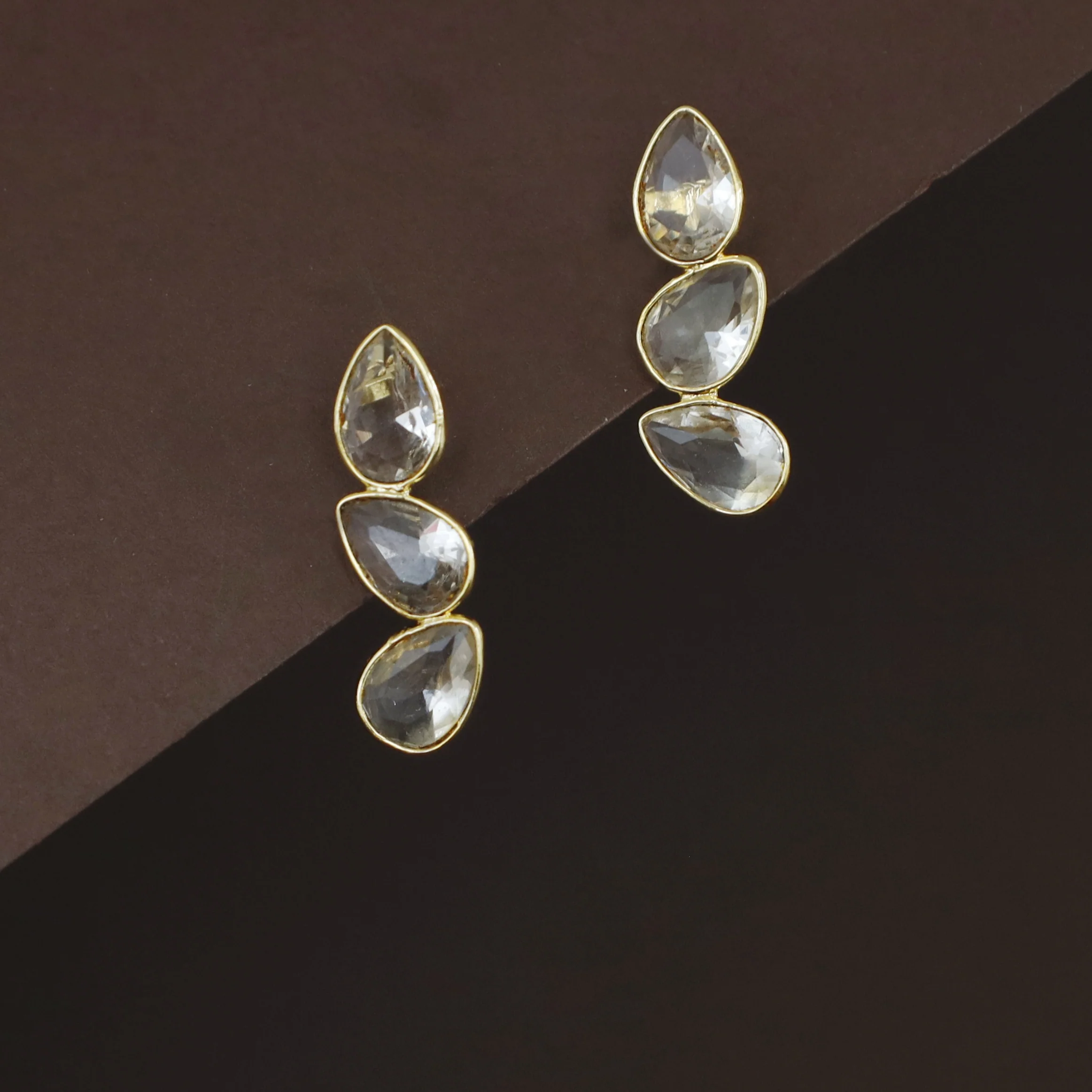 Louise Mini Tri Drop Glossy Rooster Earring - Image 7