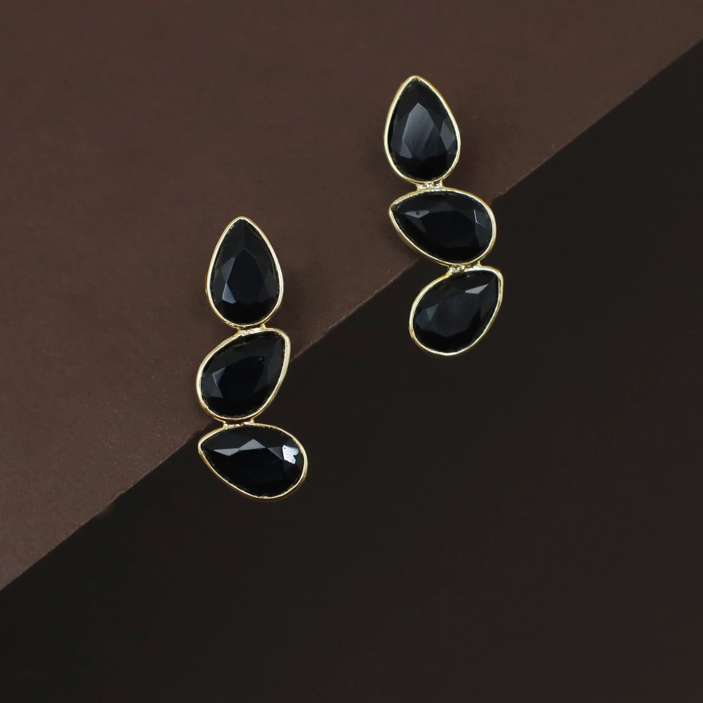 Louise Mini Tri Drop Glossy Rooster Earring - Image 8