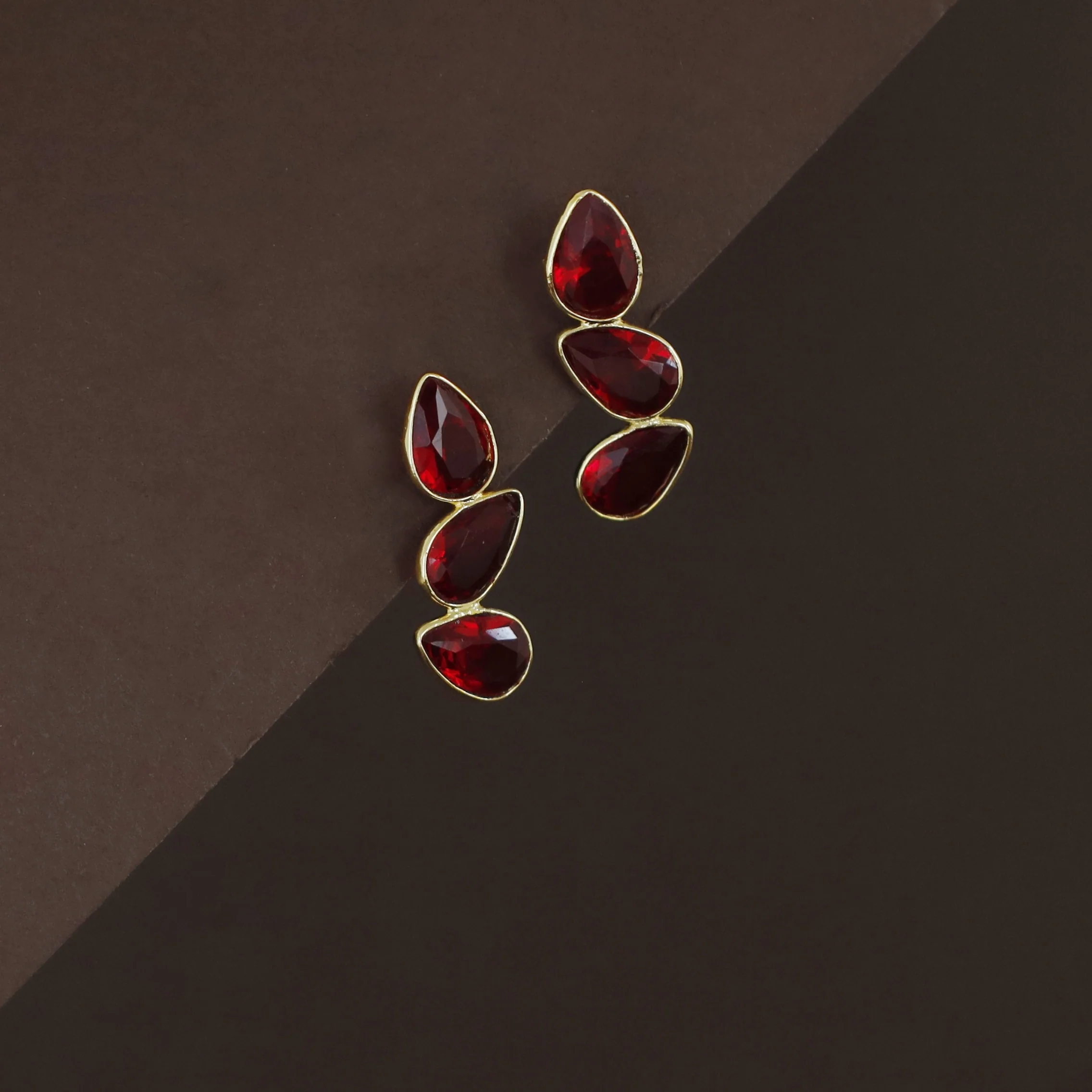 Louise Mini Tri Drop Glossy Rooster Earring - Image 9
