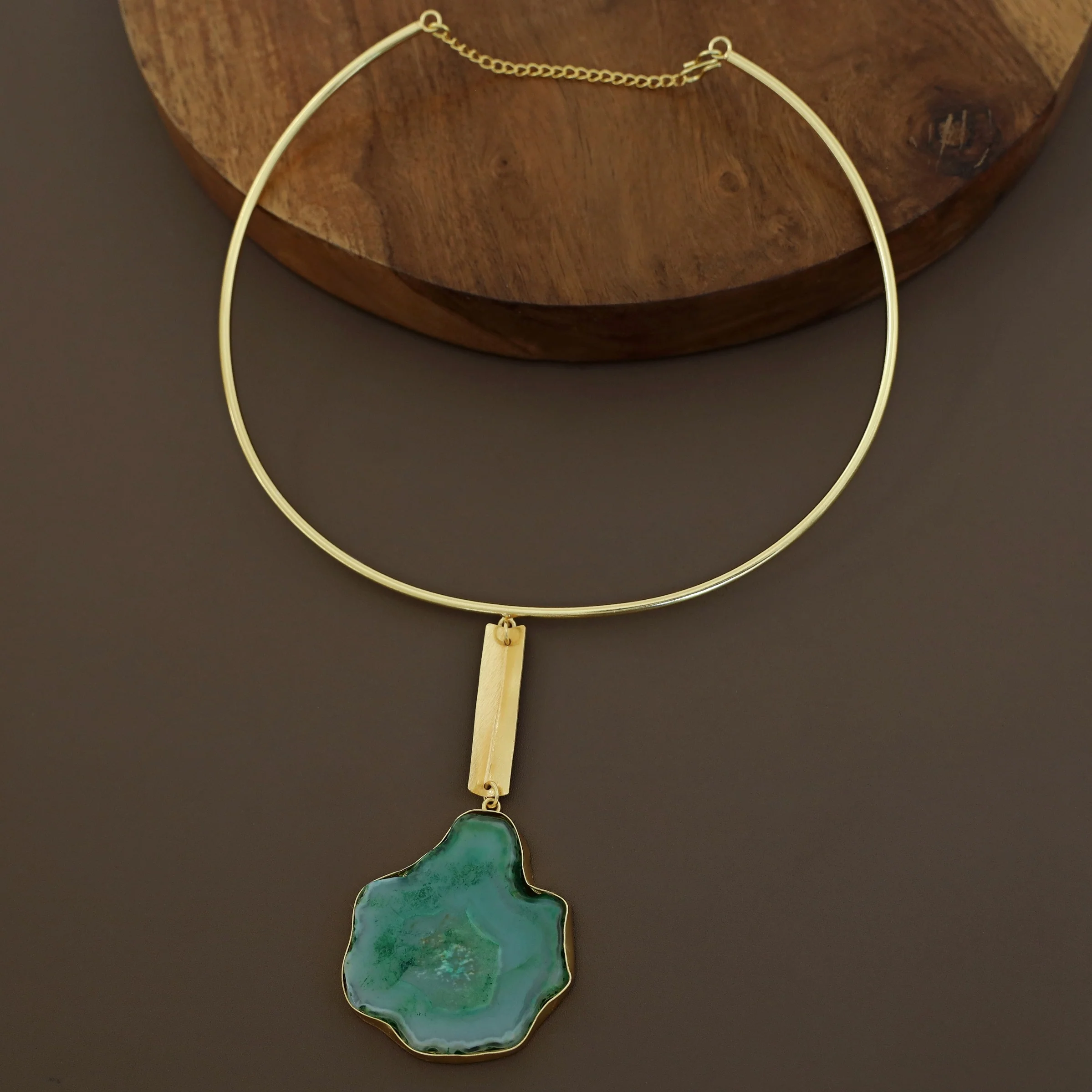 Lovica Golden Agate Stone Neck Cuff - Image 16